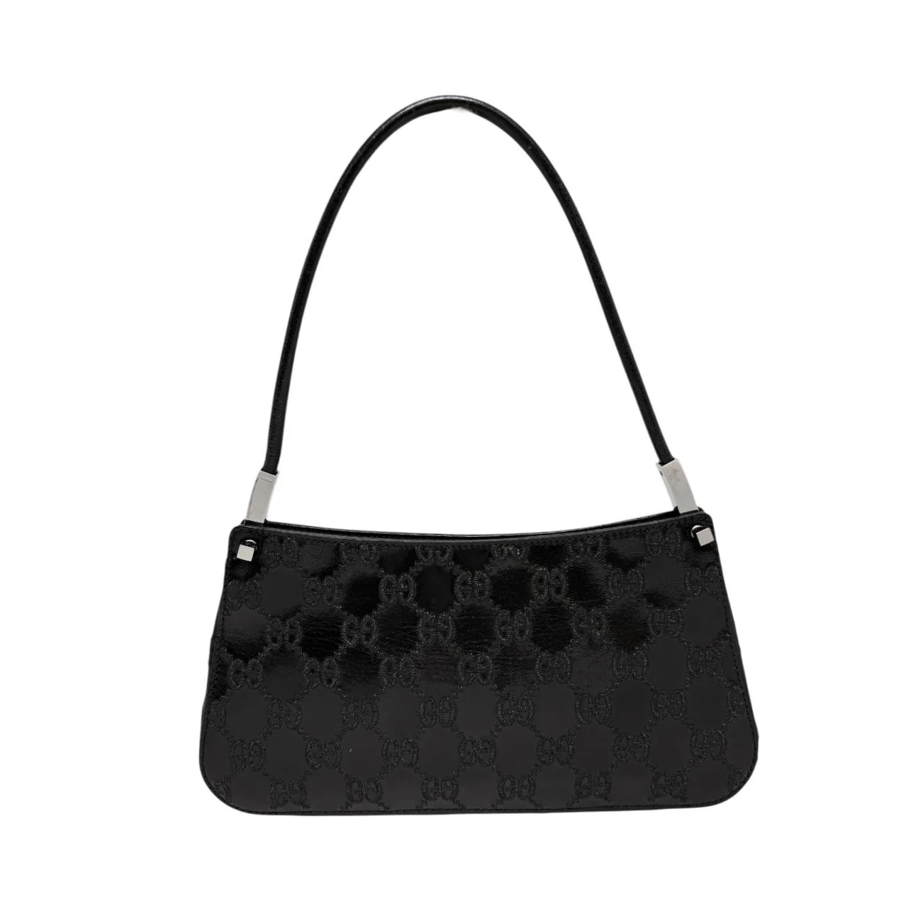 Gucci Black Raised Logo Shoulder Bag