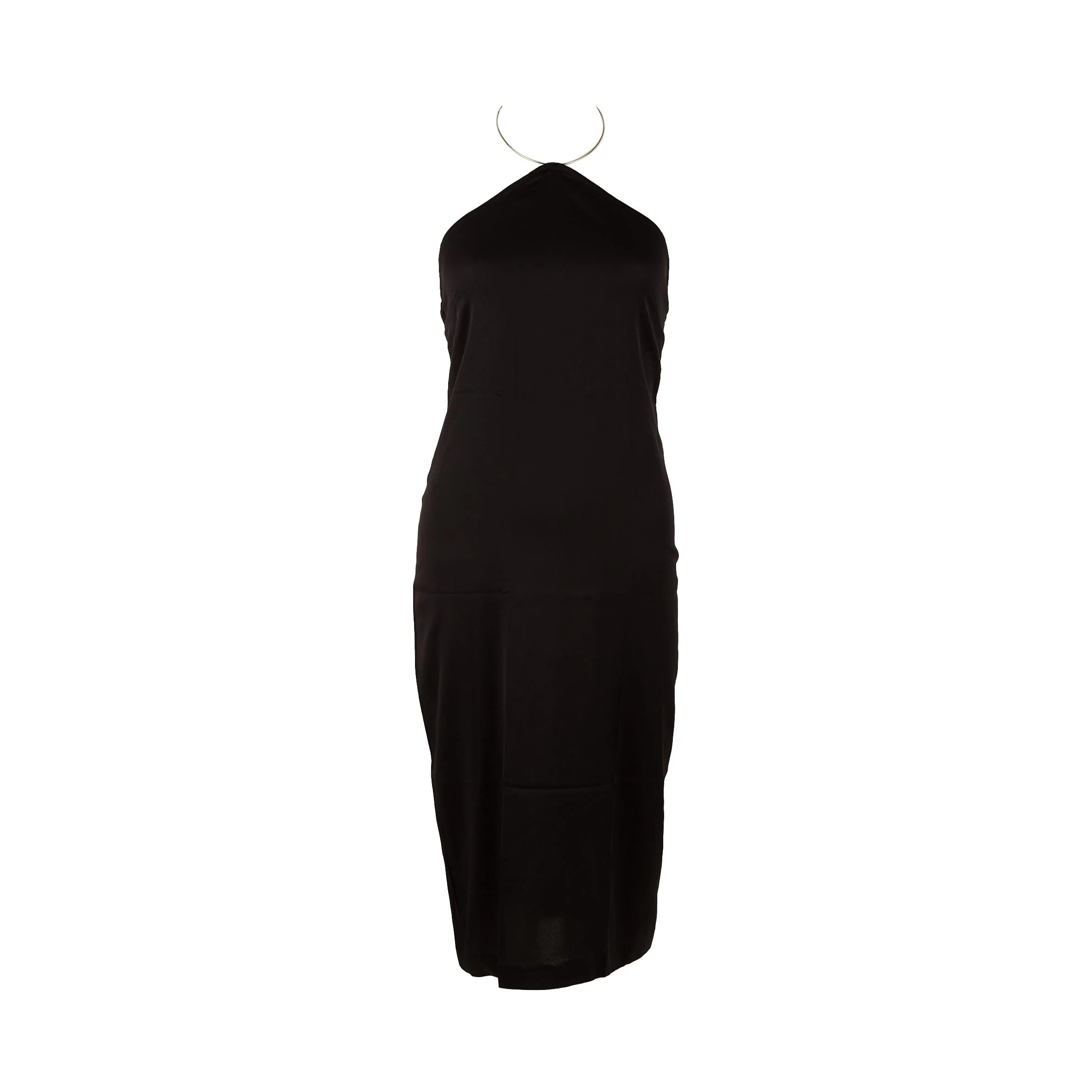 Gucci Black Ring Halter Dress