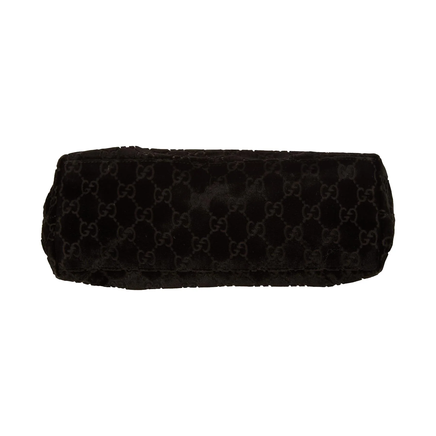 Gucci Black Velvet Logo Top Handle Bag - Image 3