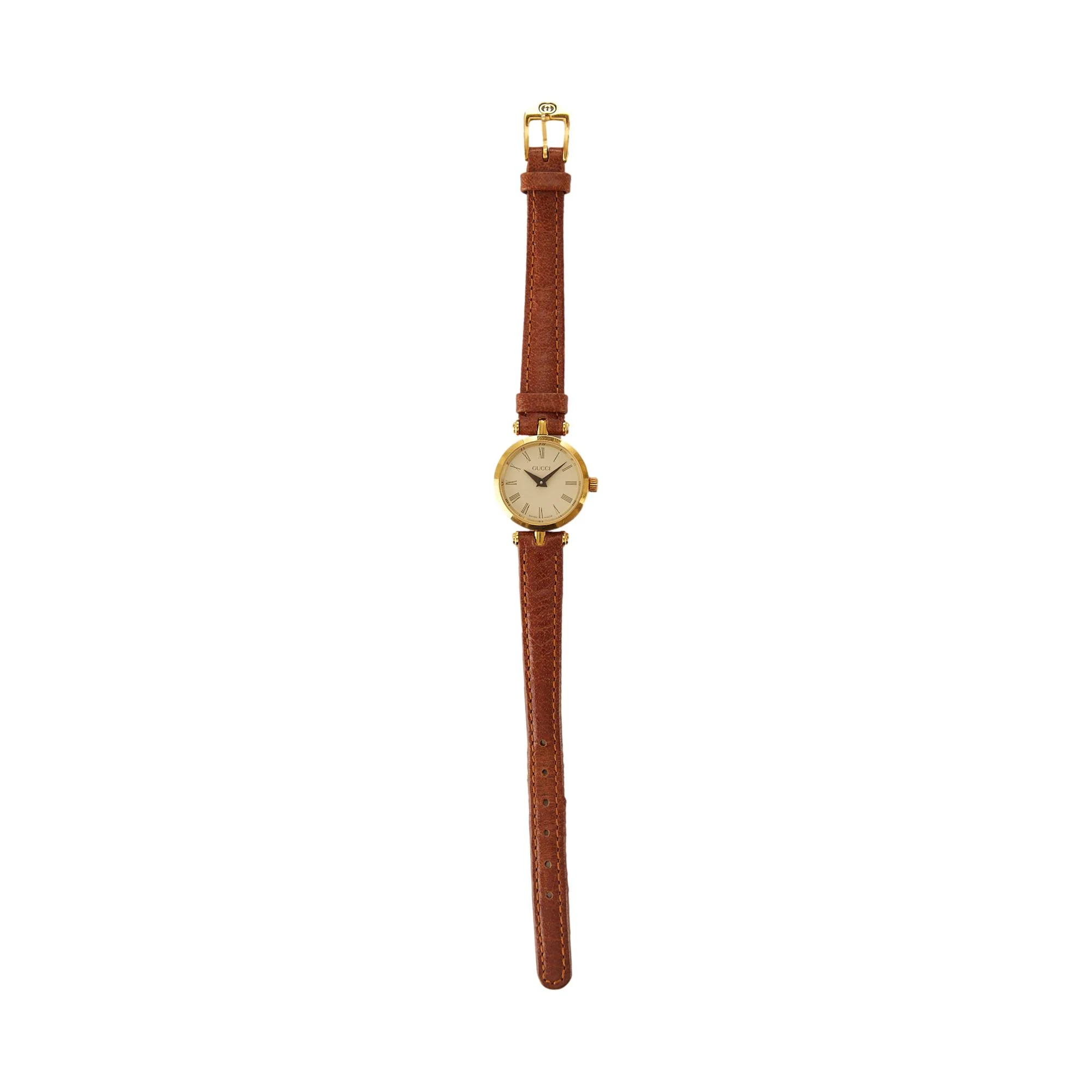 Gucci Brown Leather Watch - Image 2