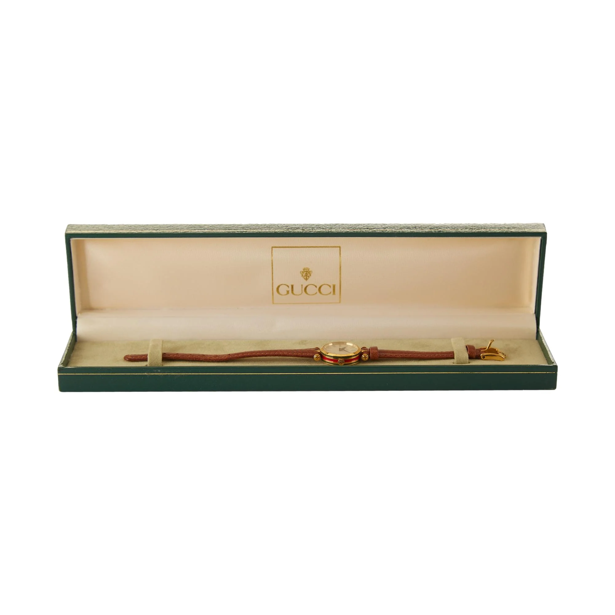 Gucci Brown Leather Watch - Image 3