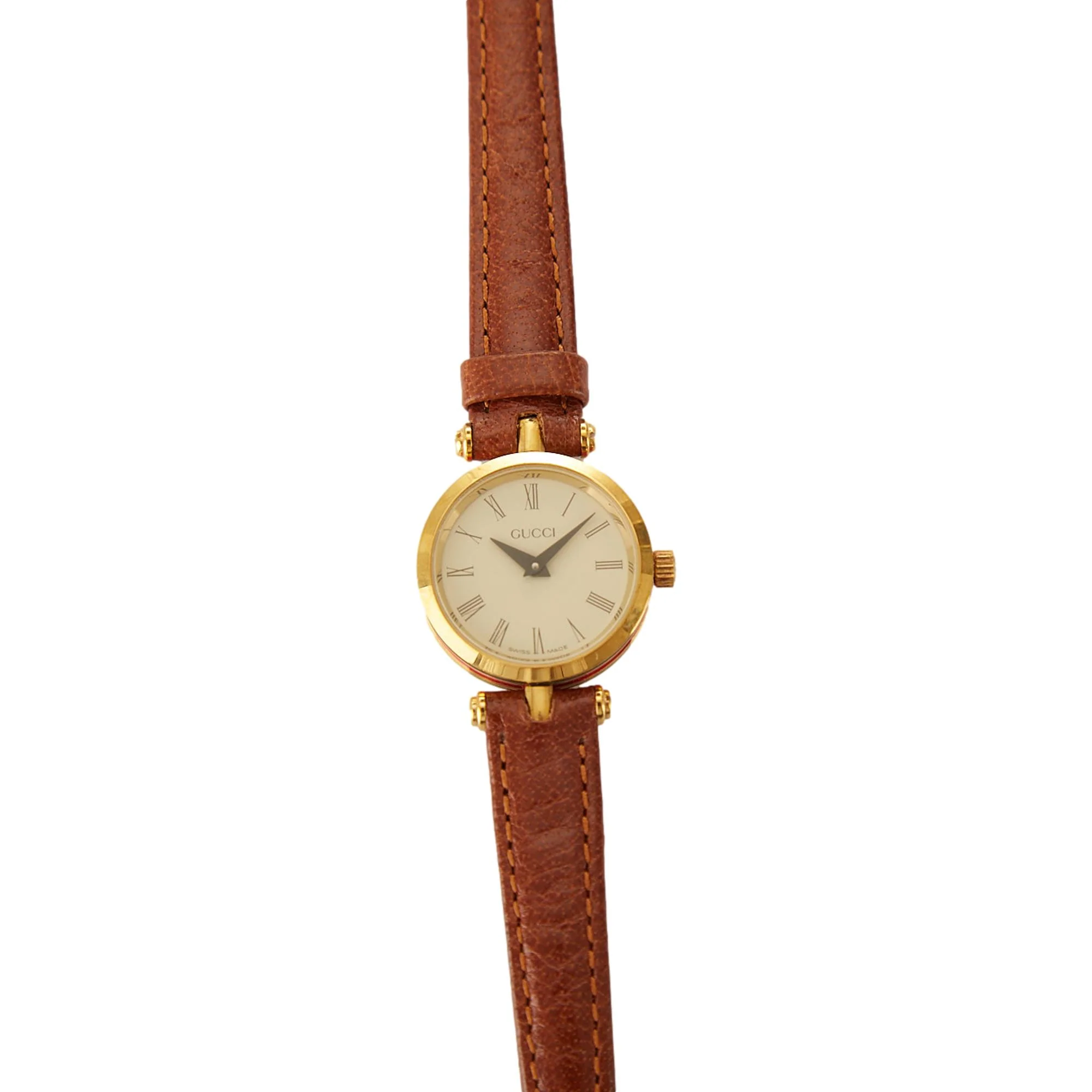 Gucci Brown Leather Watch - Image 4