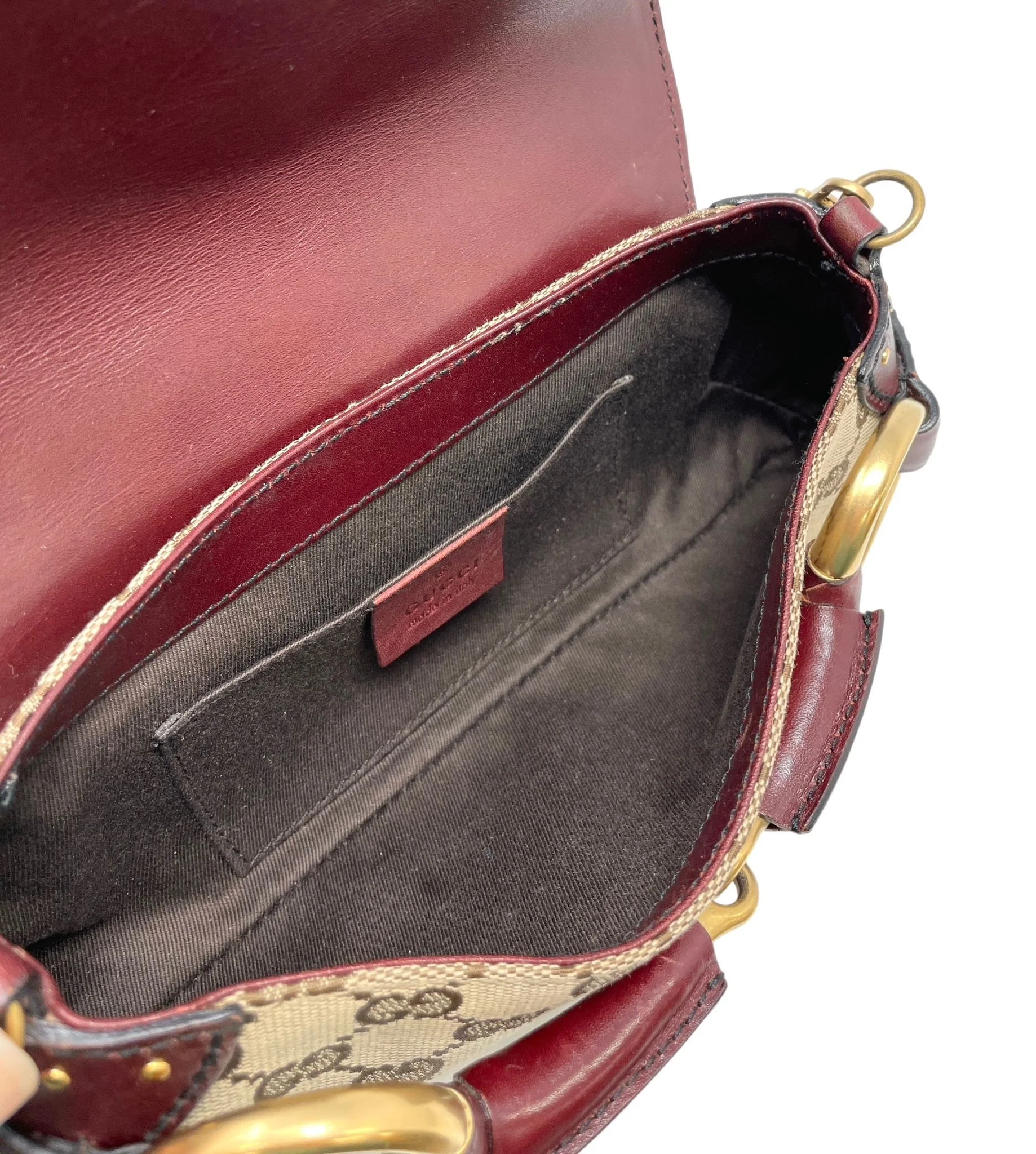 Gucci Brown Logo Chain Shoulder Bag - Image 3
