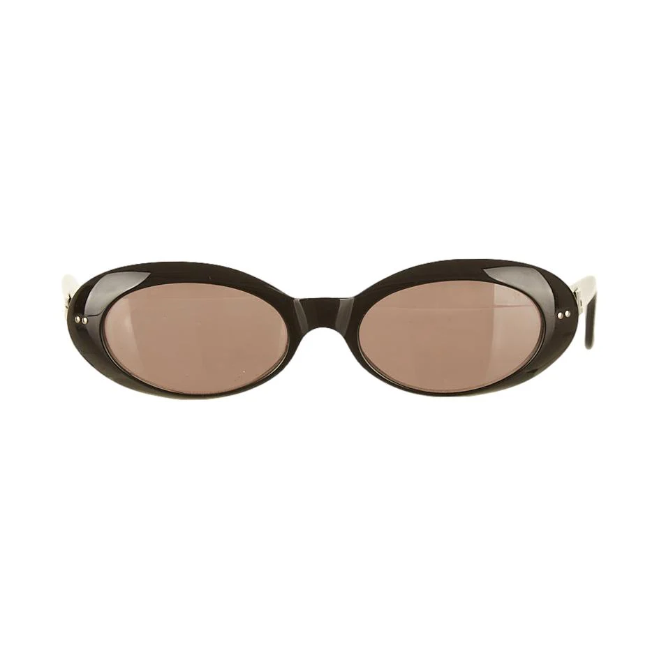 Gucci Black Logo Oval Sunglasses - Image 2