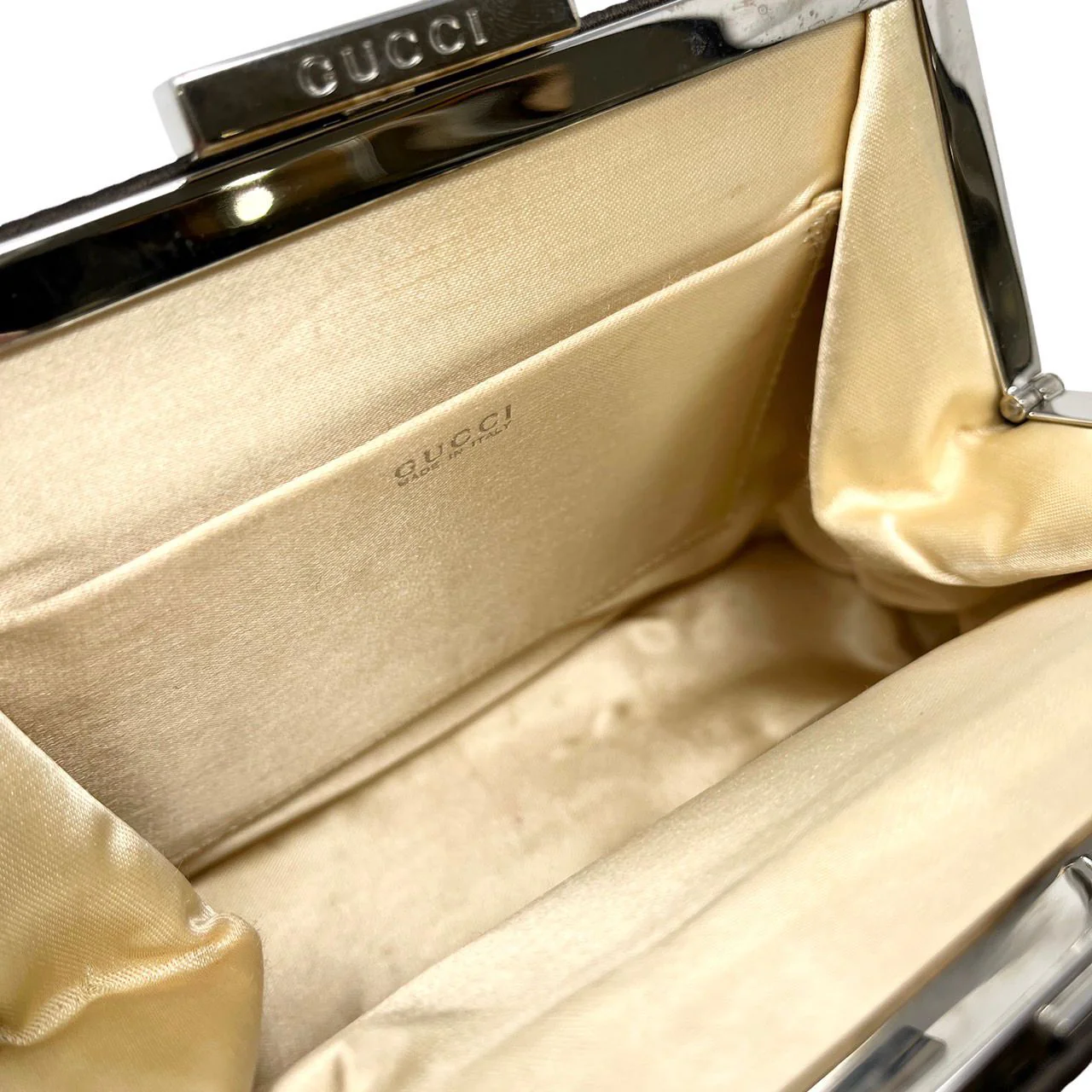 Gucci Brown Satin Mini 2way Bag - Image 4