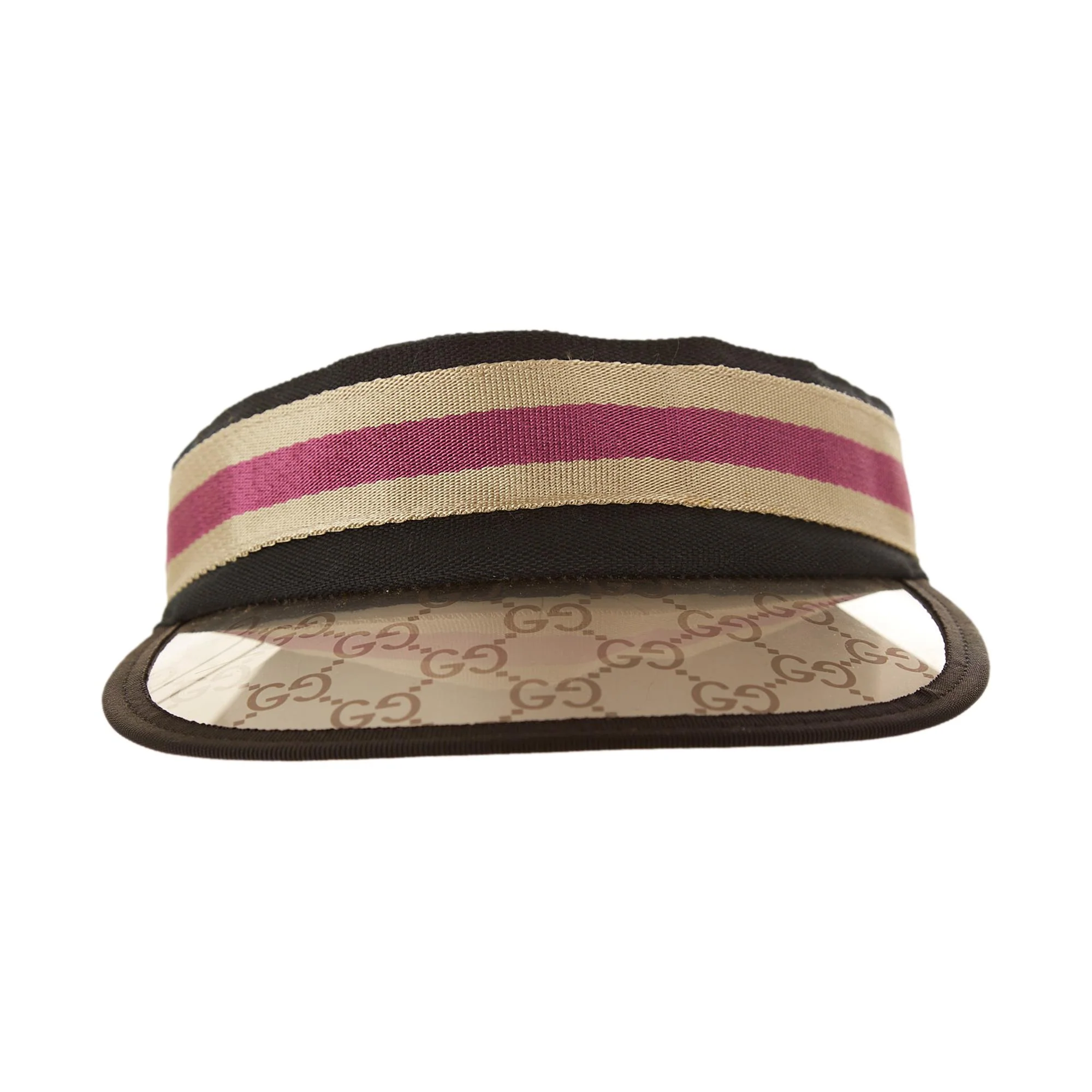 Gucci Brown Transparent Logo Visor - Image 2
