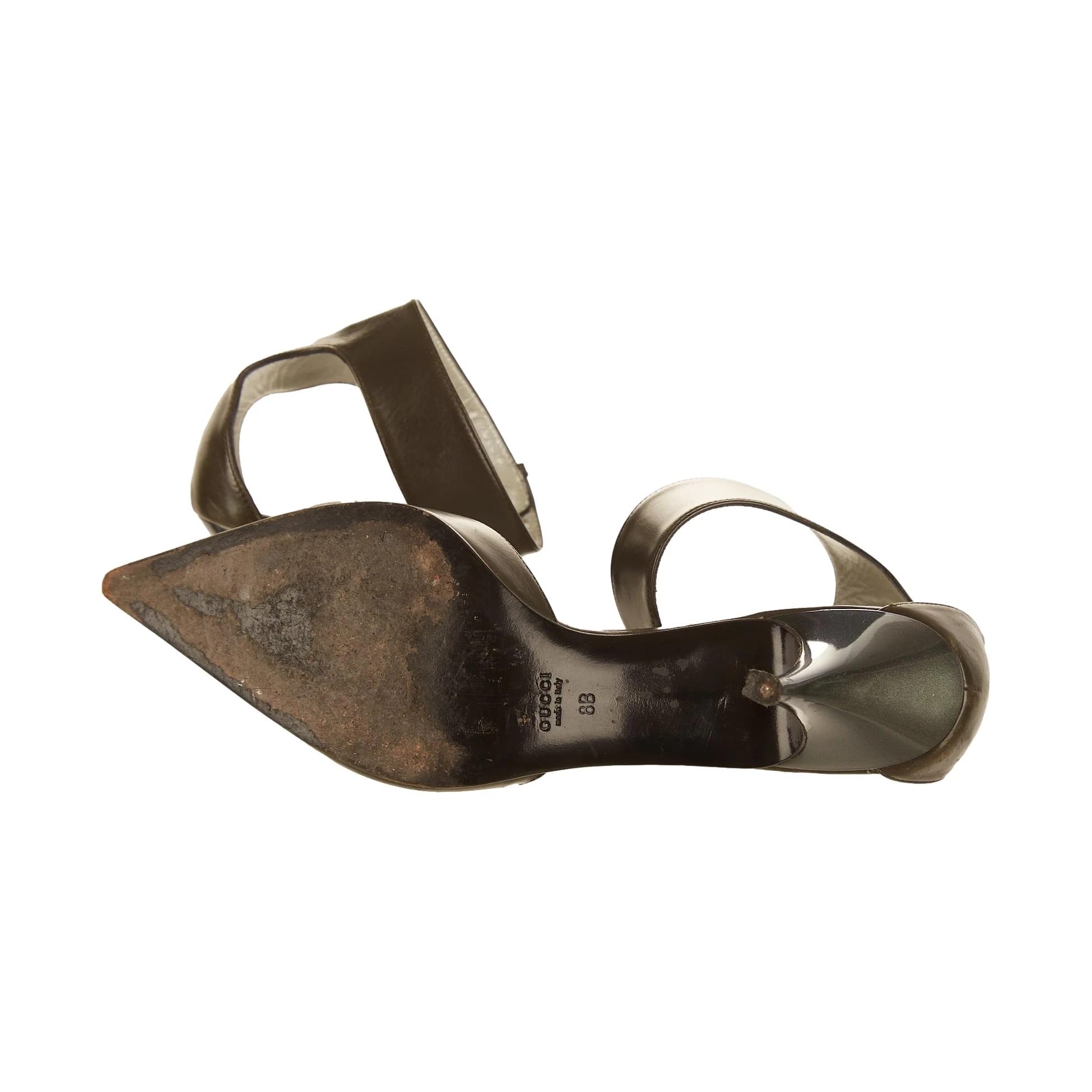 Gucci Olive Leather Heels - Image 3