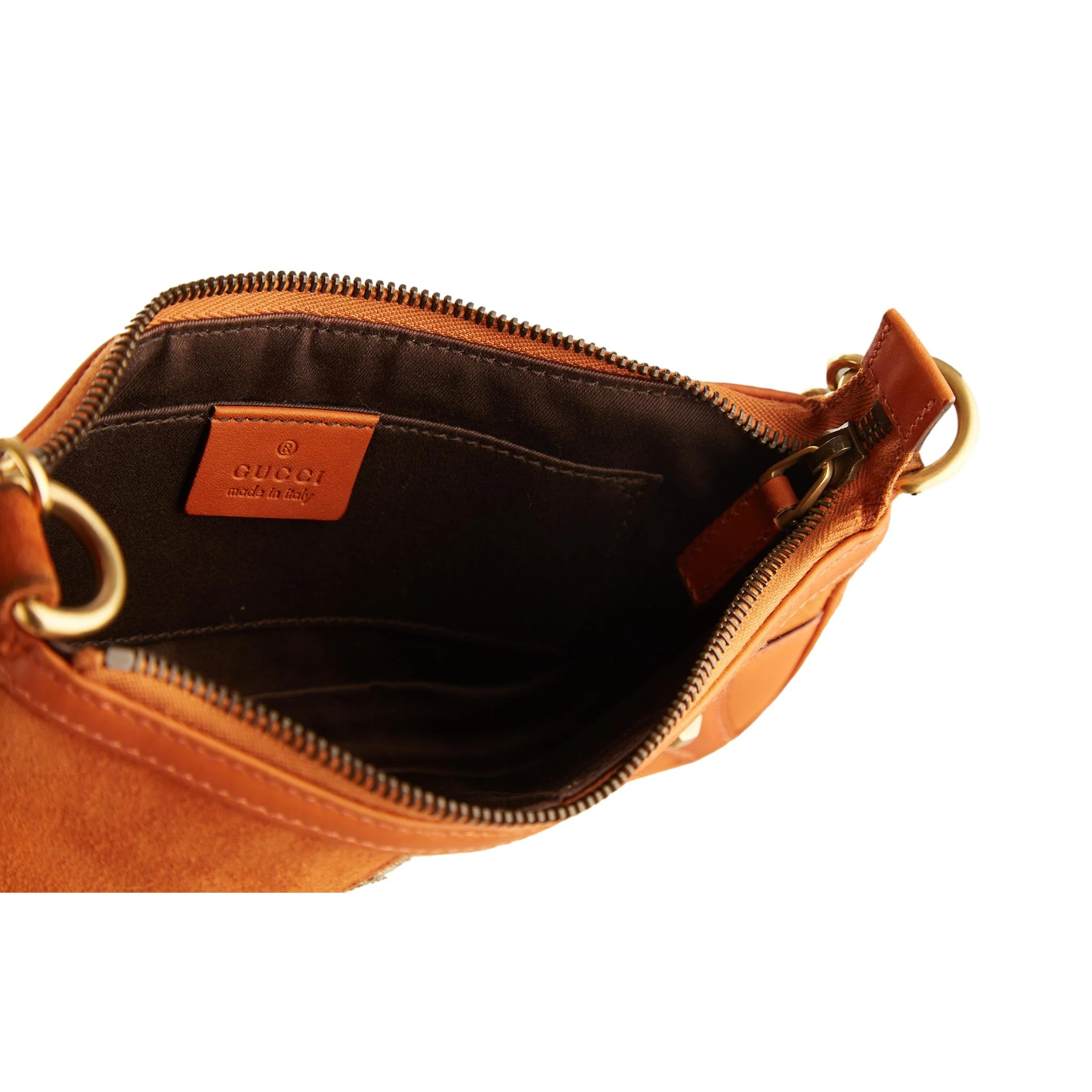 Gucci Orange Suede Shoulder Bag - Image 4