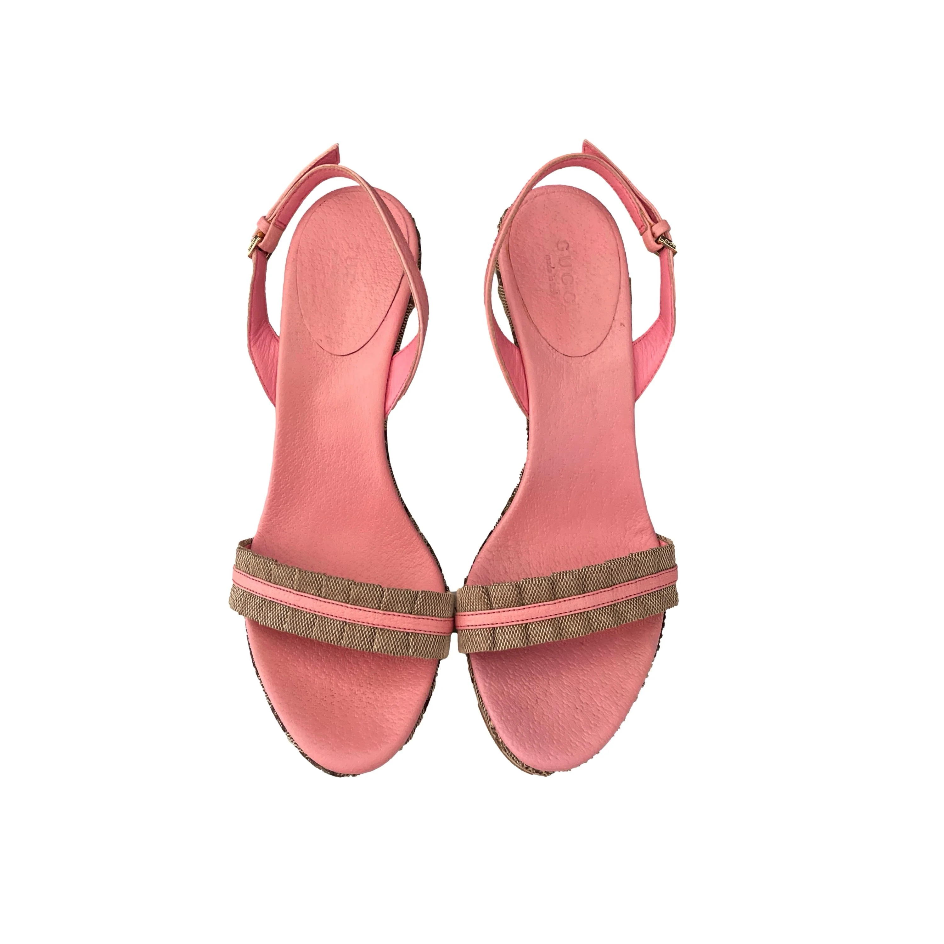 Gucci Pink Monogram Heels