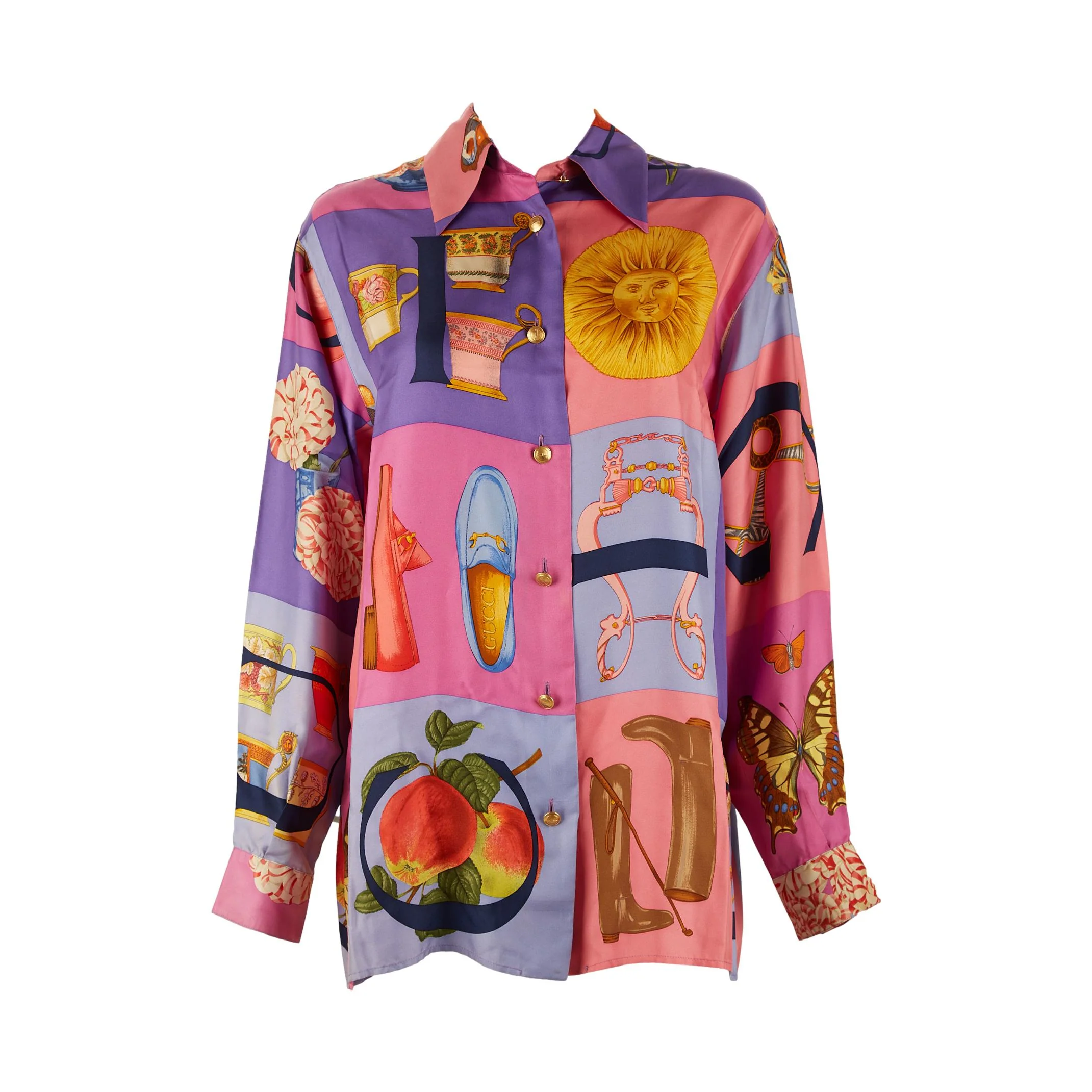 Gucci Pink Multicolor Button Down