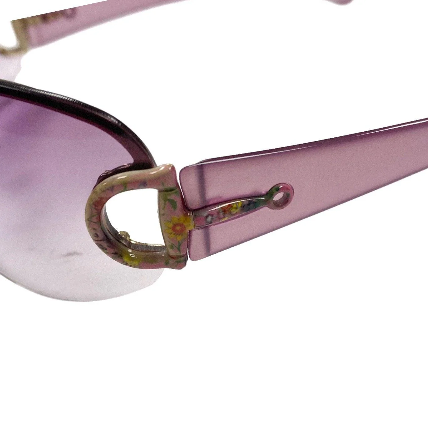 Gucci Purple Flora Horsetbit Sunglasses - Image 3