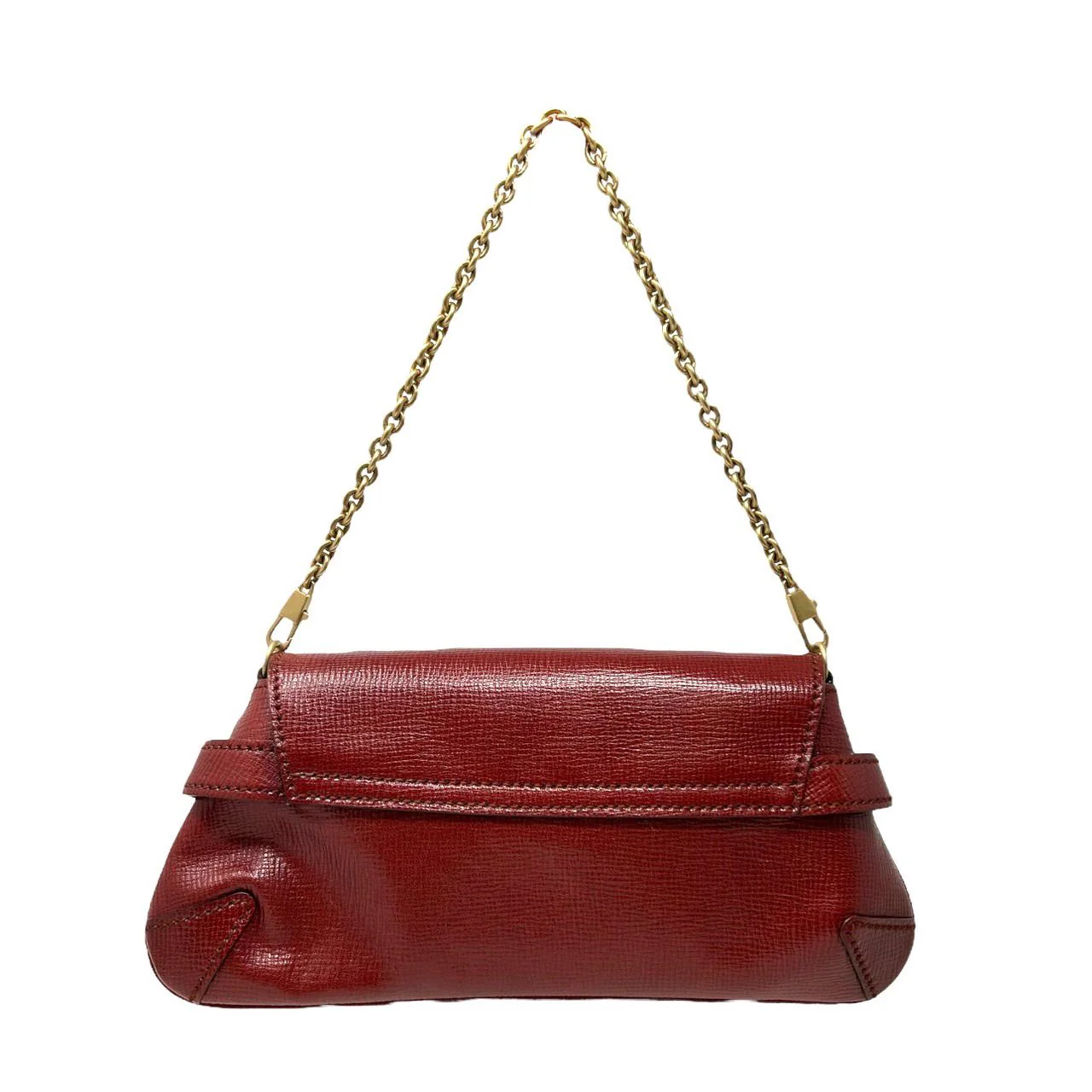 Gucci Brown Logo Chain Shoulder Bag - Image 3
