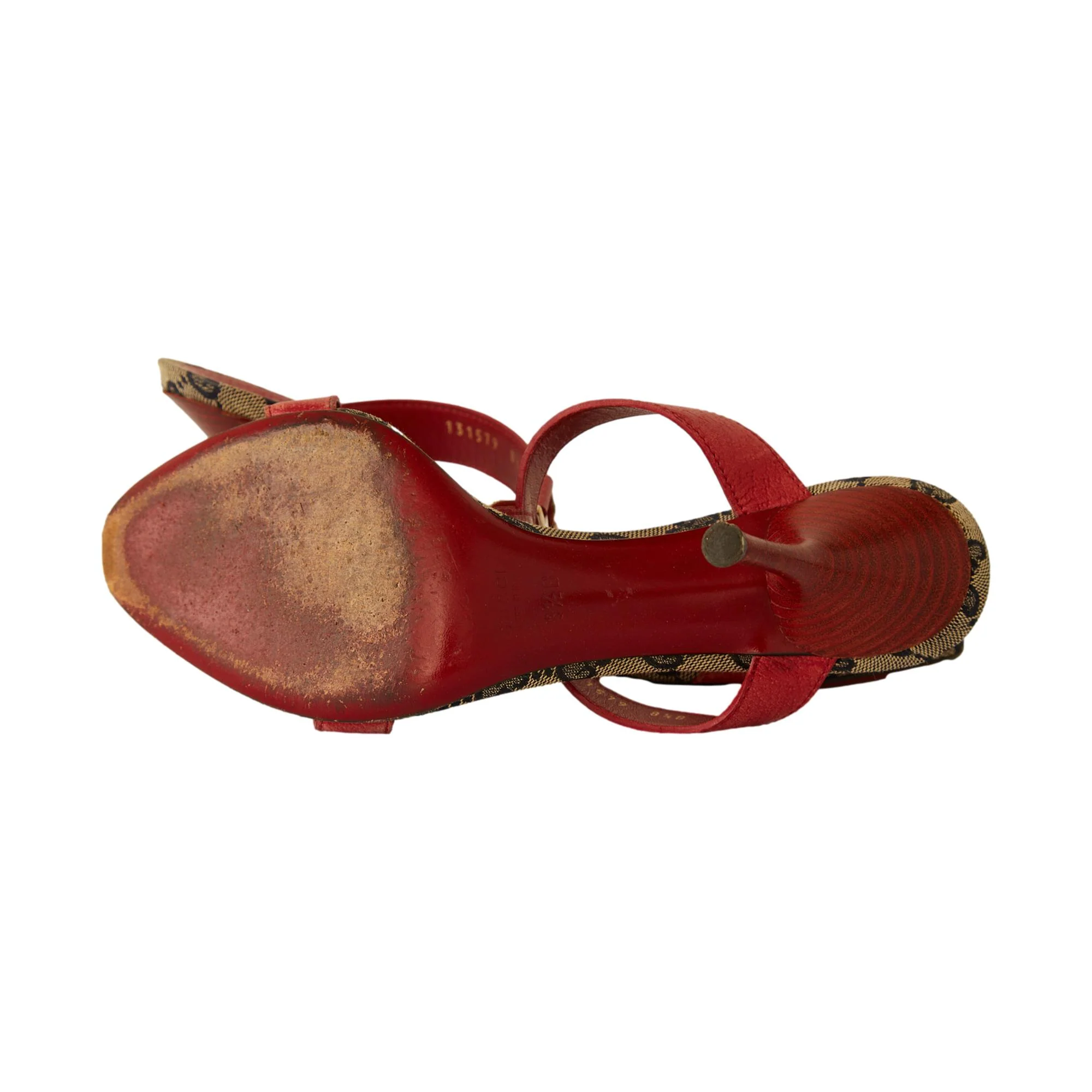 Gucci Red Logo Heels - Image 3