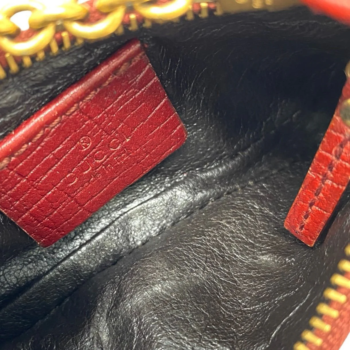 Gucci Red Monogram Micro Bag - Image 3