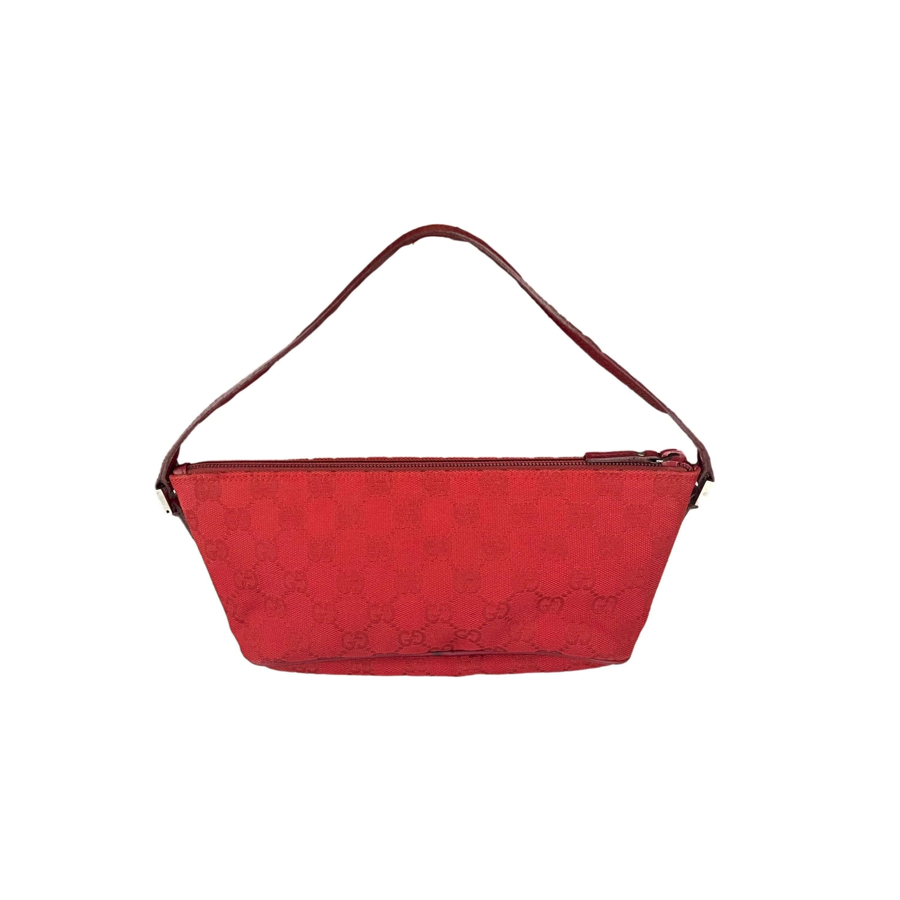 Gucci Red Monogram Mini Bag - Image 2