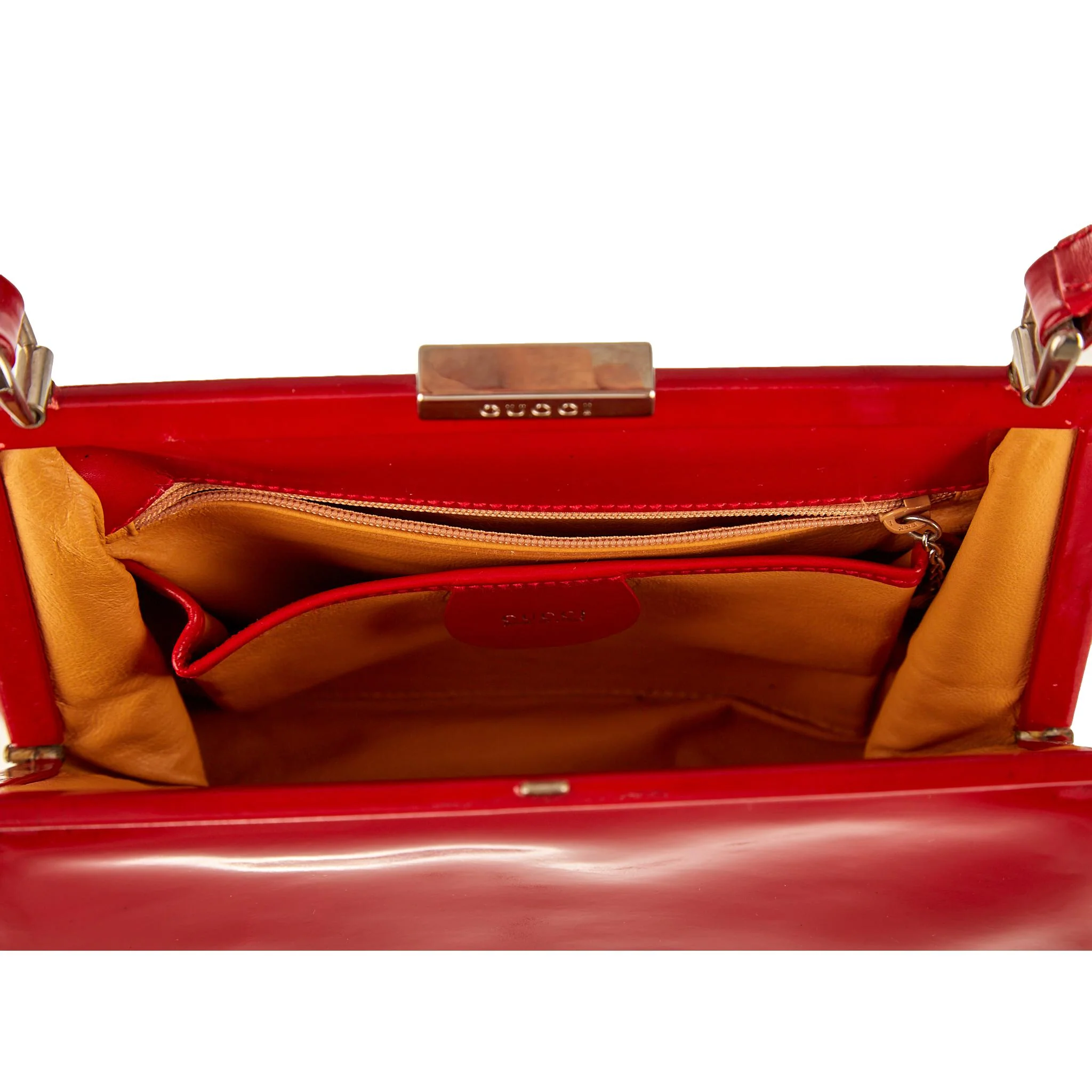 Gucci Red Patent Top Handle Bag - Image 4