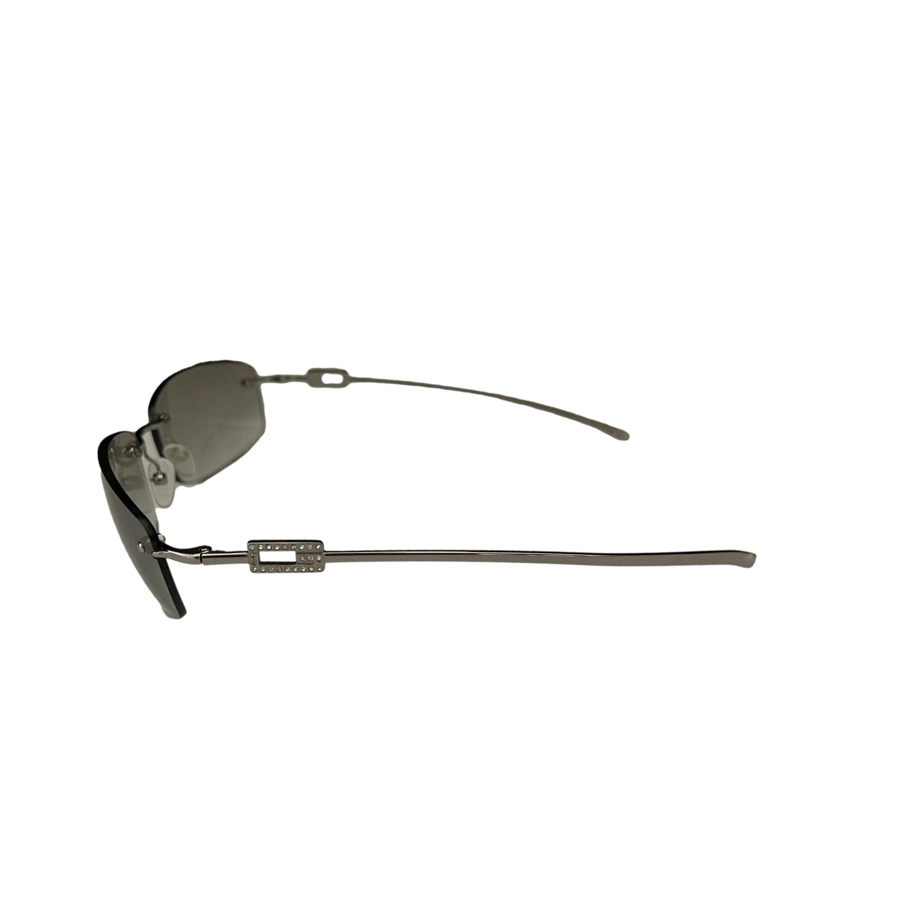 Gucci Silver Rimless Sunglasses