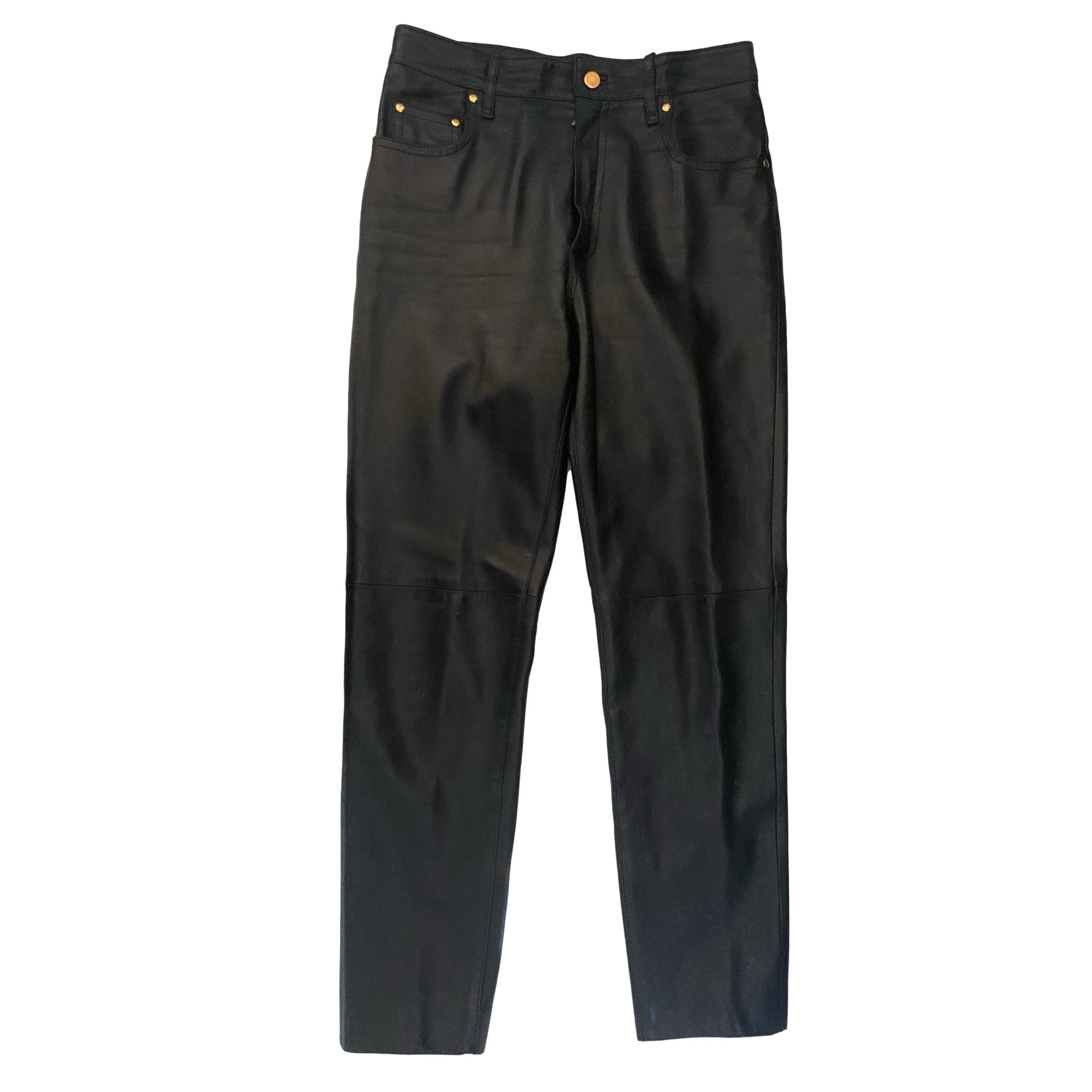 Hermes Black Leather Pants - Image 2