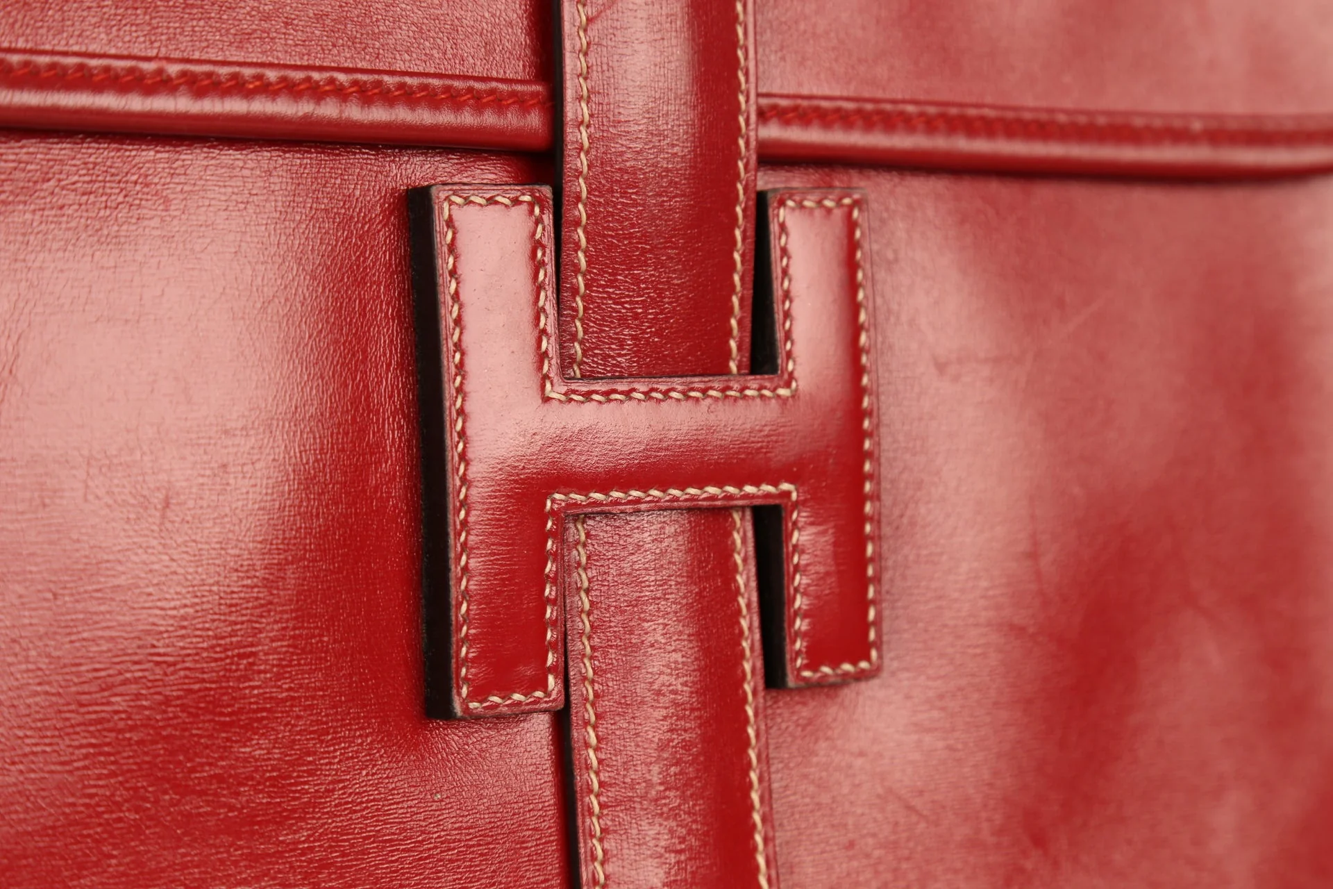 Hermes Red Jige Clutch Bag - Image 3