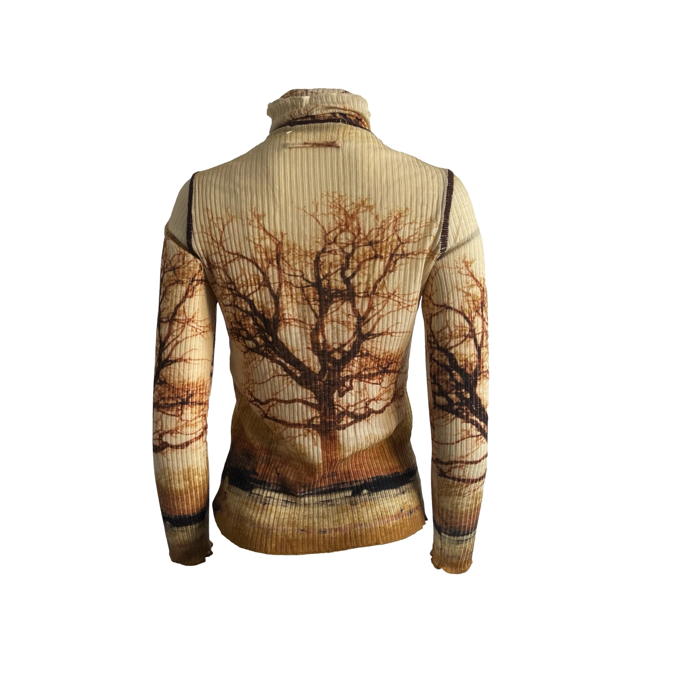 Jean Paul Gaultier Tree Print Ribbed Turtleneck - Image 2