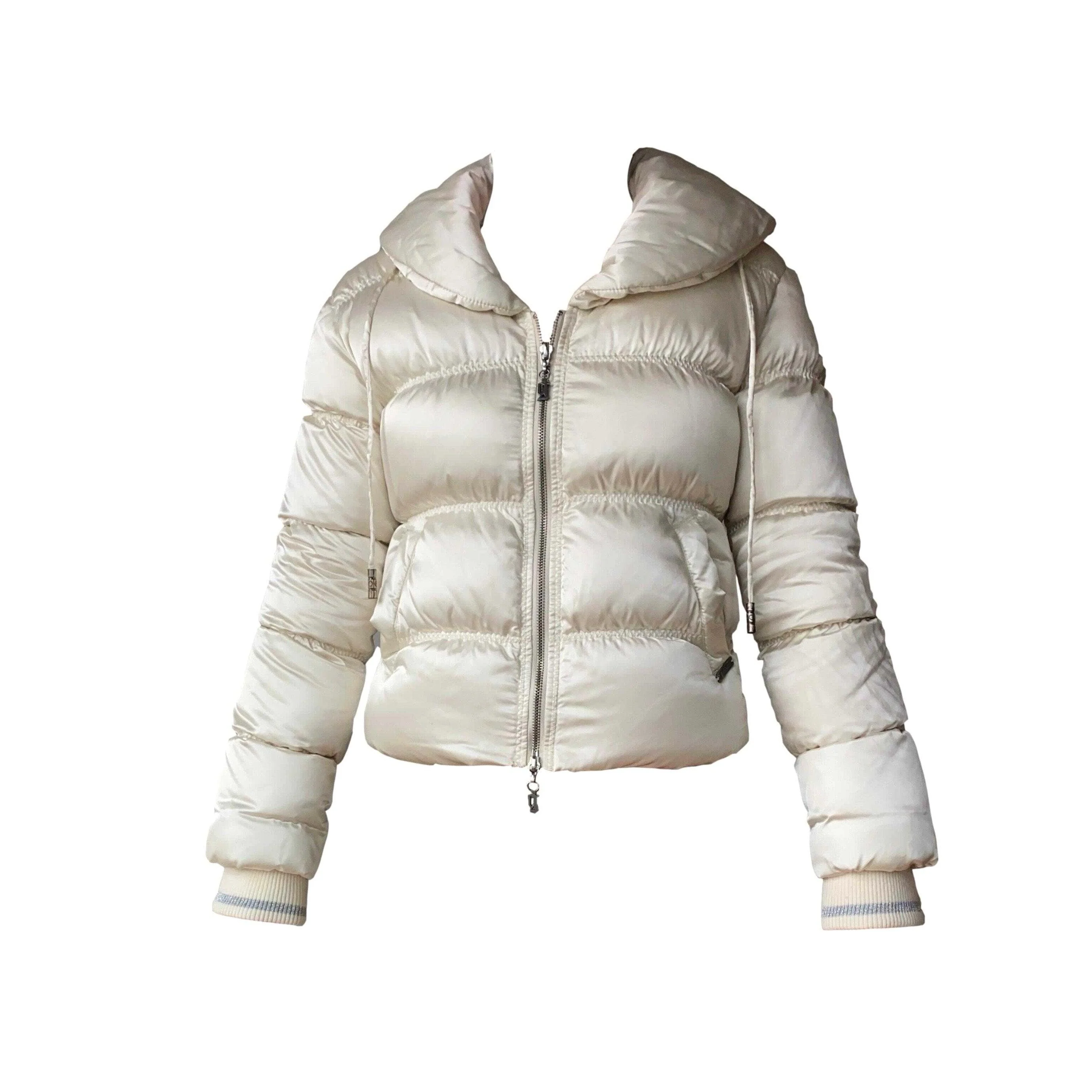 John Galliano White Logo Puffer Jacket