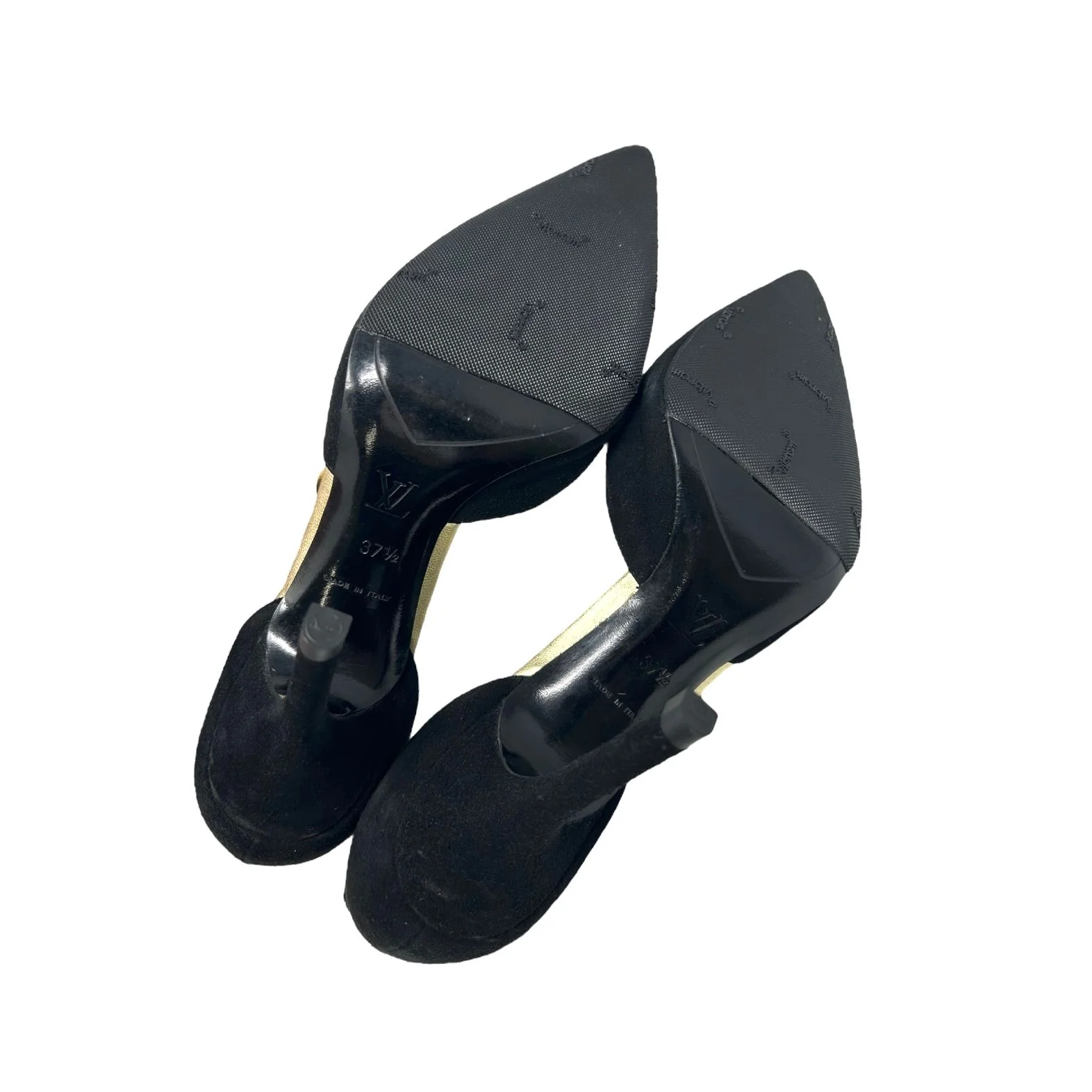 Louis Vuitton Black Logo Charm Heels - Image 3