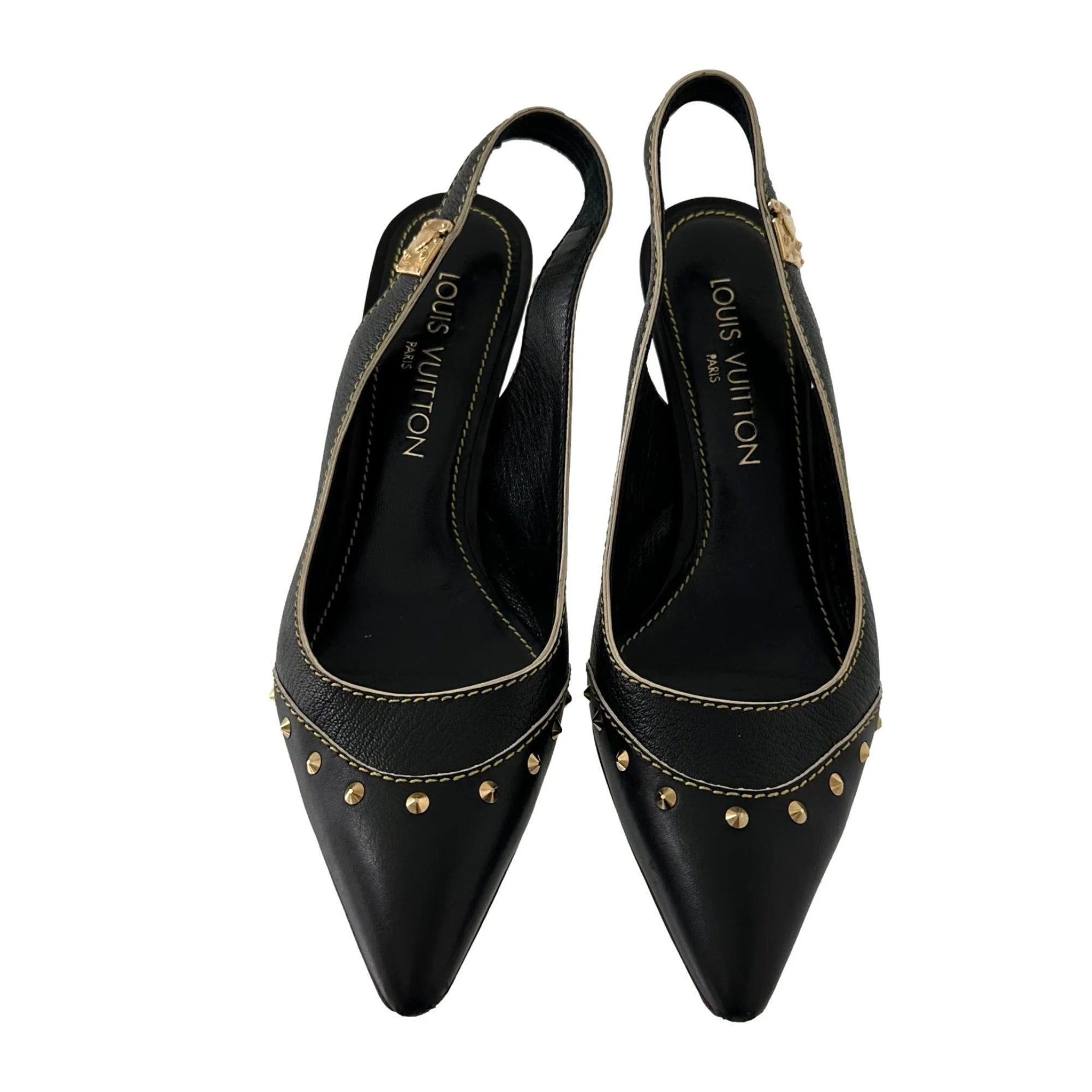 Louis Vuitton Black Logo Heels