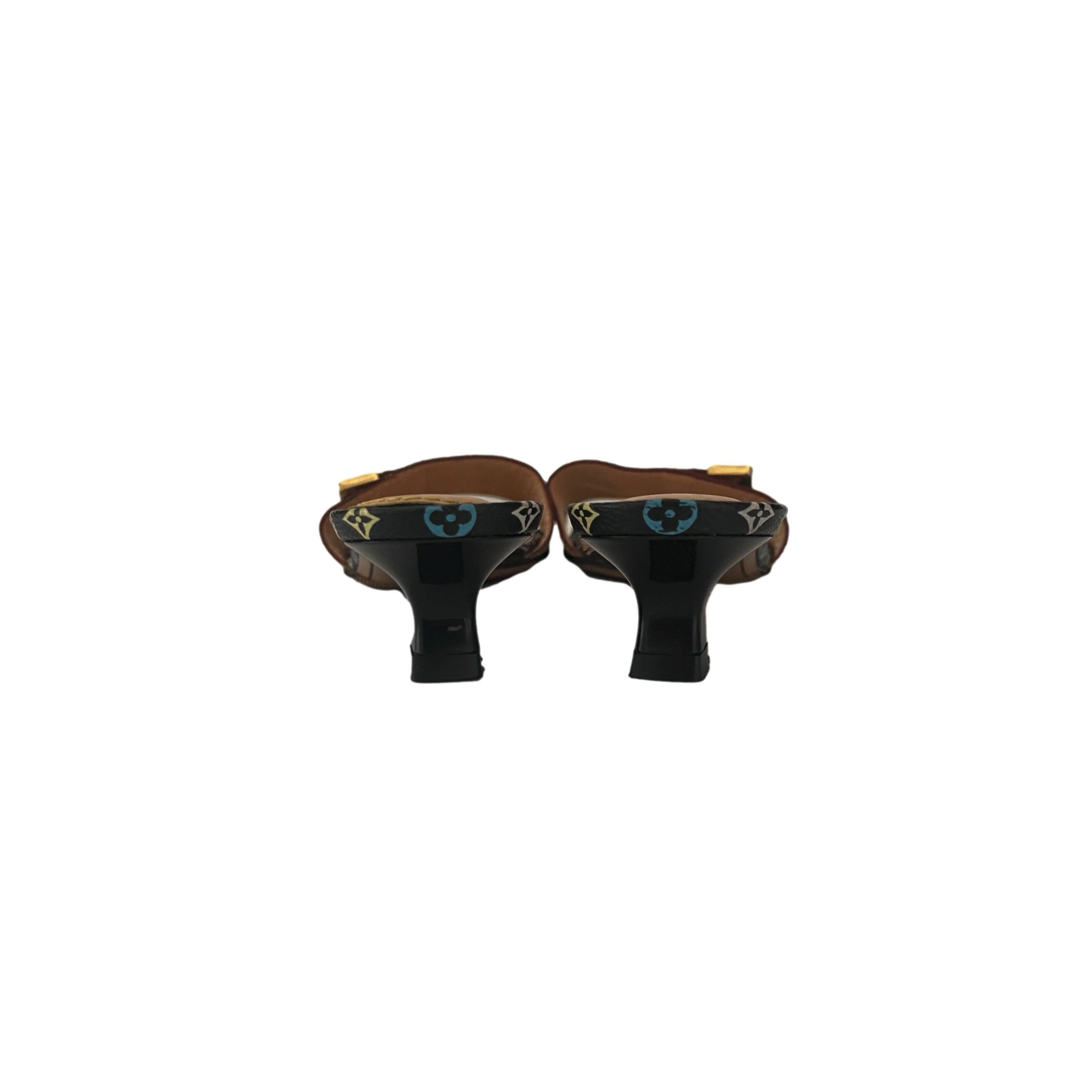 Louis Vuitton Black Monogram Kitten Heels - Image 2