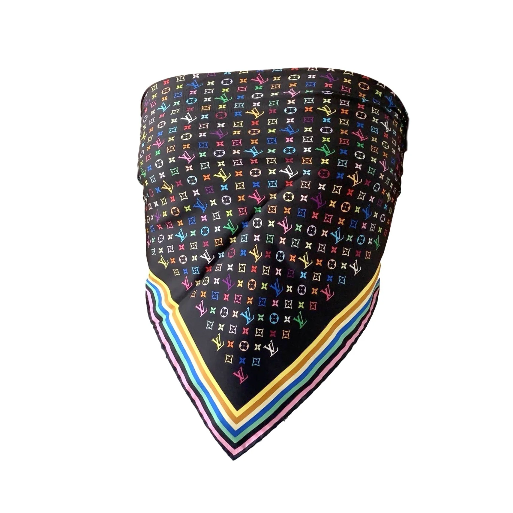 Louis Vuitton Black Monogram Silk Scarf - Image 3