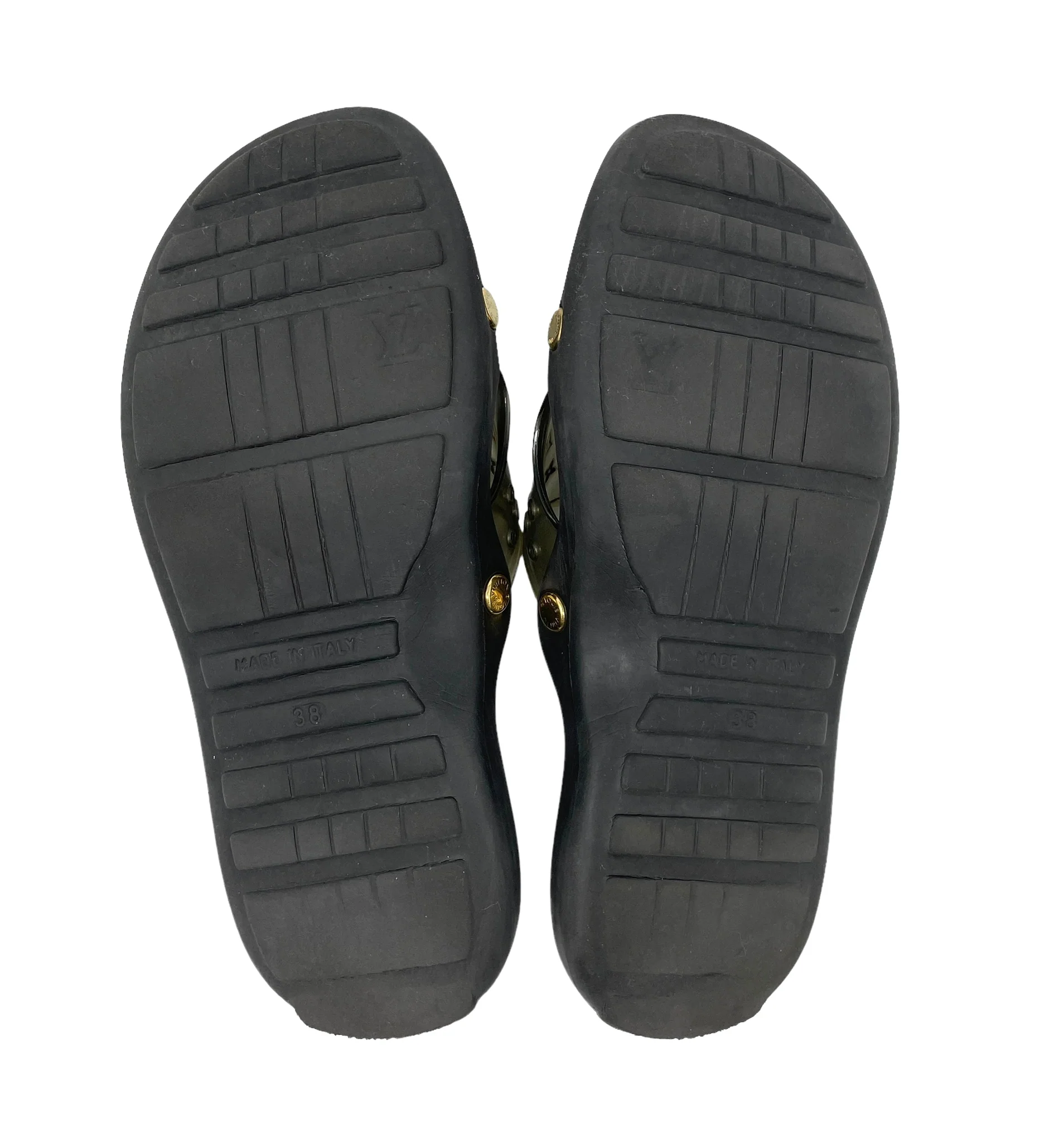 Louis Vuitton Black Multicolor Slides - Image 4
