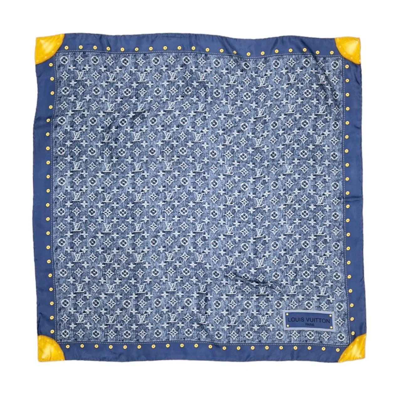 Louis Vuitton Blue Trunk-Pattern Scarf