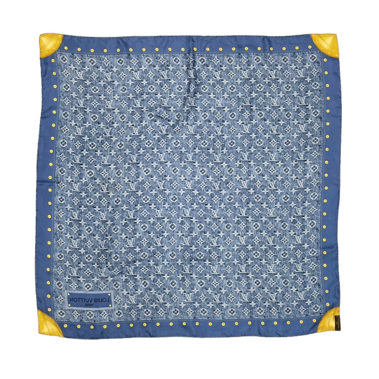 Louis Vuitton Blue Trunk-Pattern Scarf - Image 2