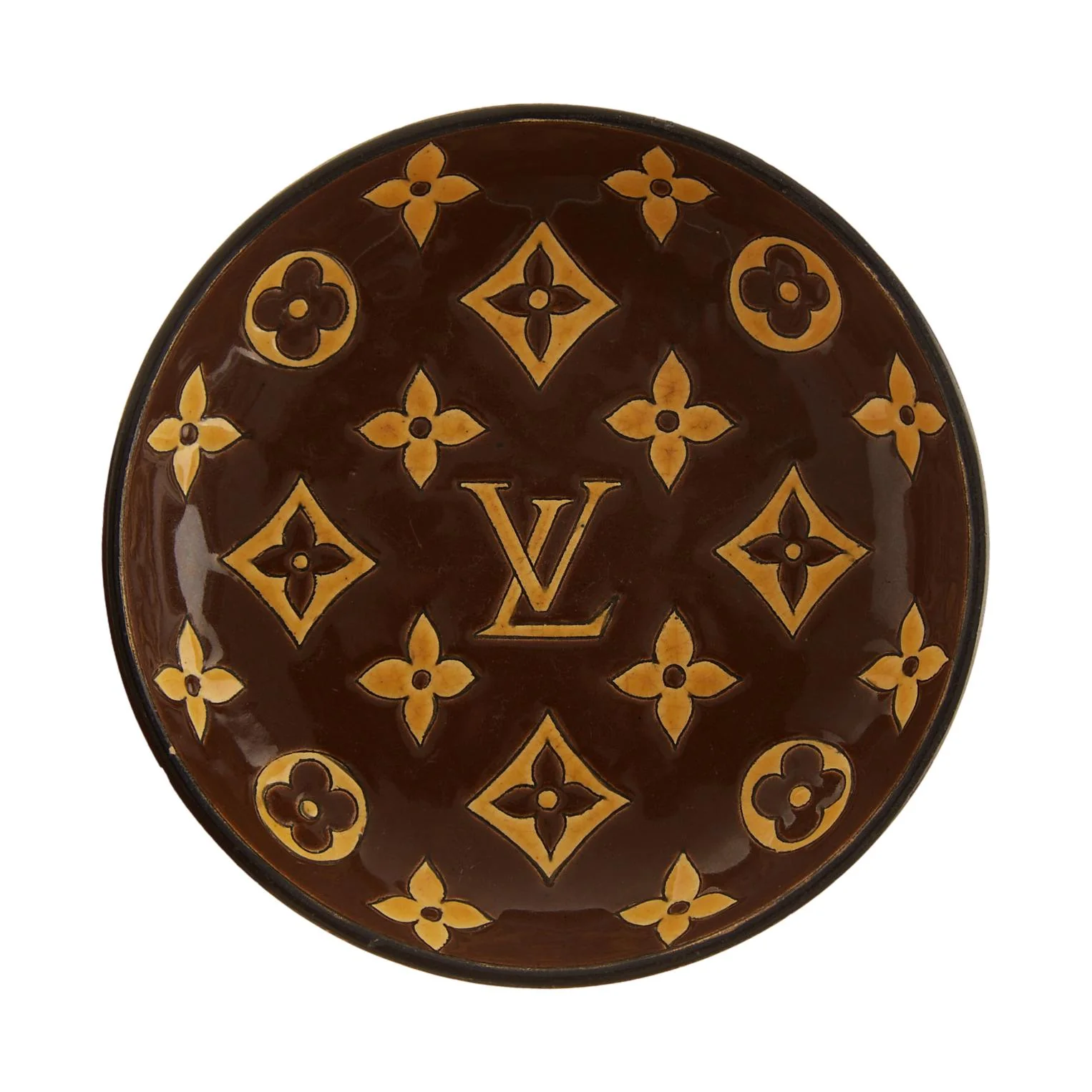 Louis Vuitton Brown Monogram Ceramic Ash Tray