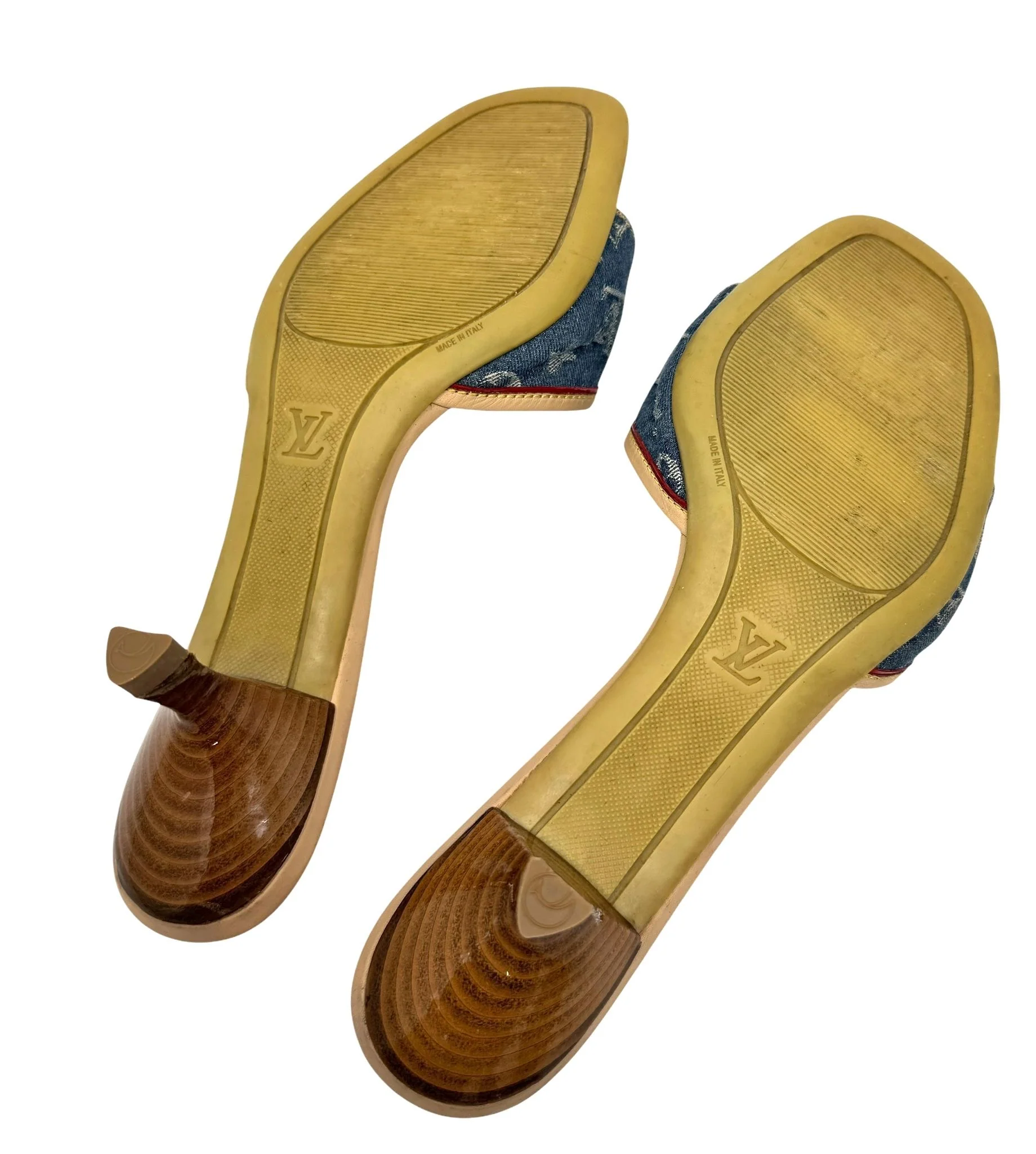 Louis Vuitton Denim Kitten Heels - Image 4