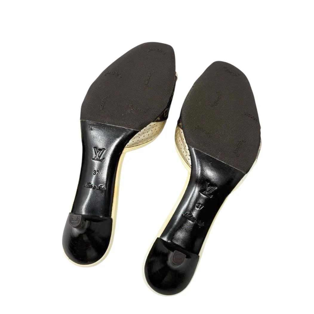 Louis Vuitton Mixed Media Kitten Heels - Image 7