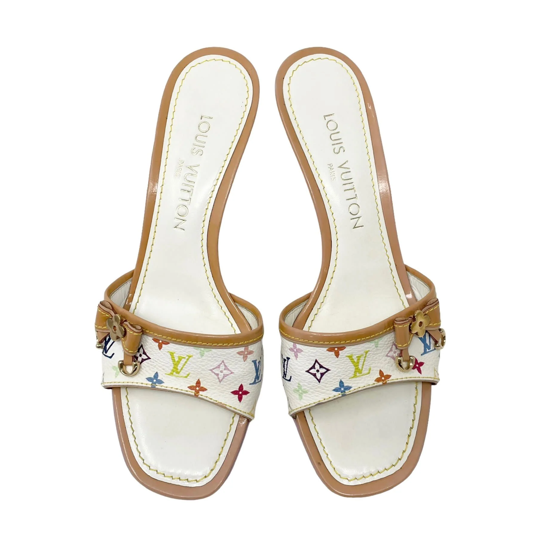 Louis Vuitton Multicolor Monogram  Kitten Heels