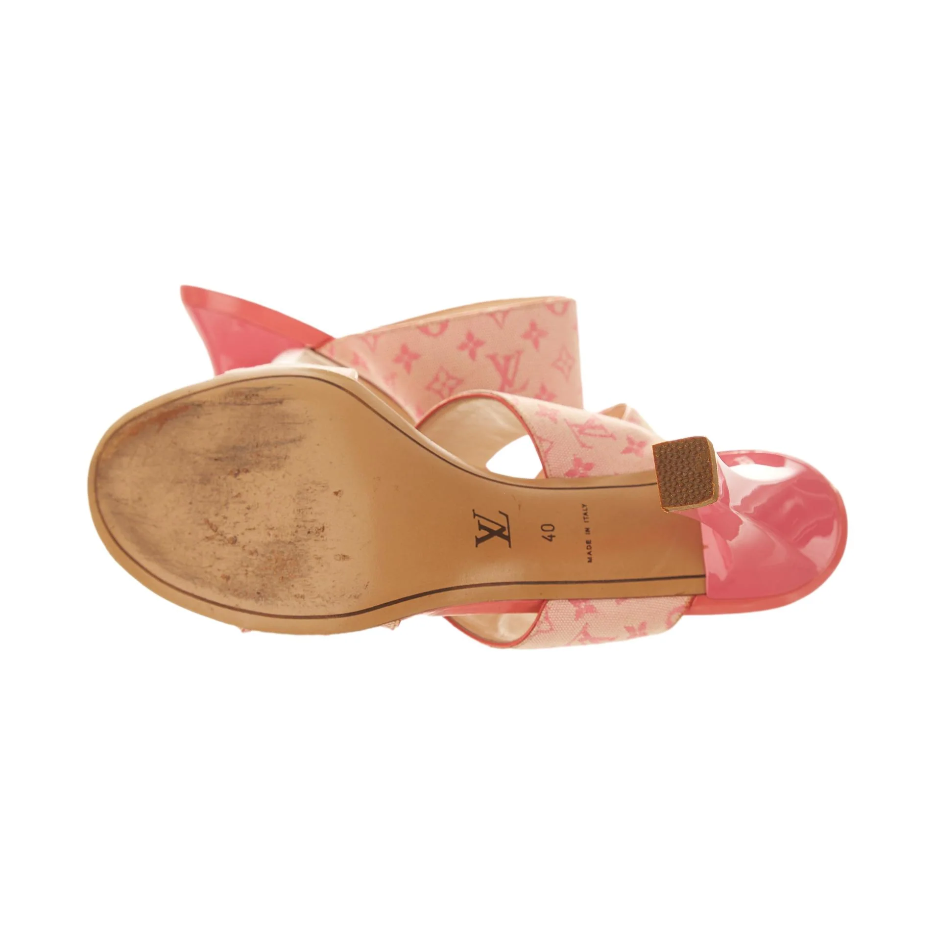 Louis Vuitton Pink Monogram Heels - Image 3