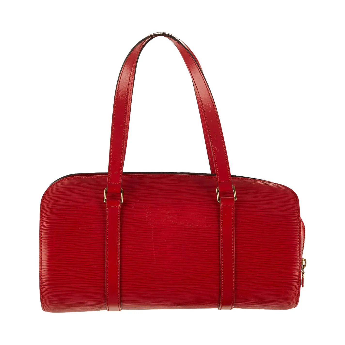 Louis Vuitton Red Epi Cylinder Bag - Image 2