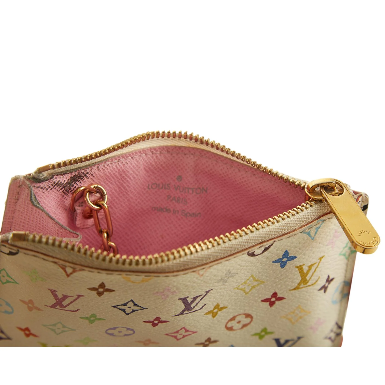 Louis Vuitton White Multicolor Chain Wallet - Image 4