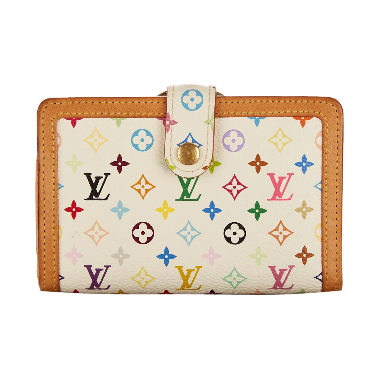 Louis Vuitton White Multicolor Monogram Wallet - Image 2