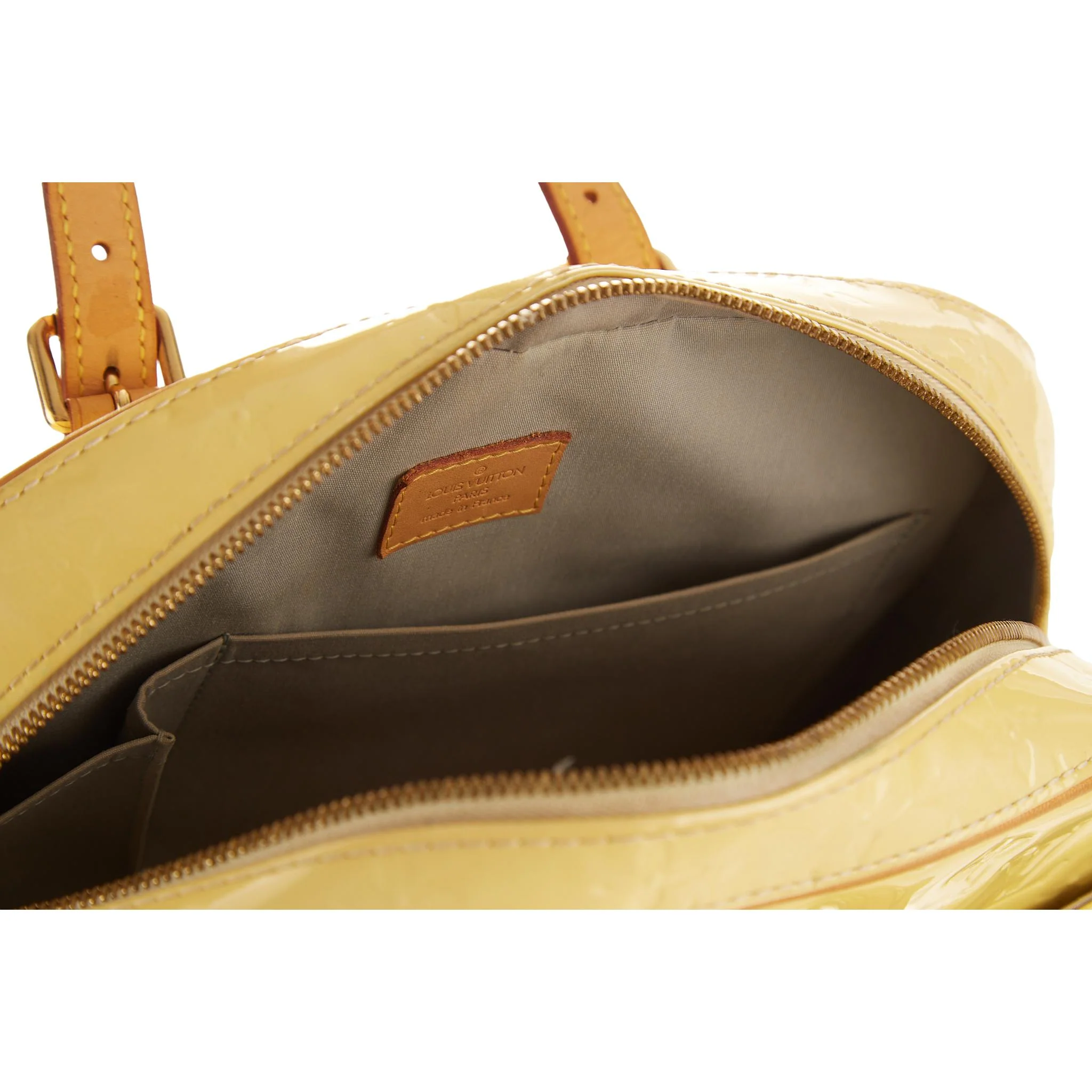 Louis Vuitton Yellow Monogram Vernis Shoulder Bag - Image 3