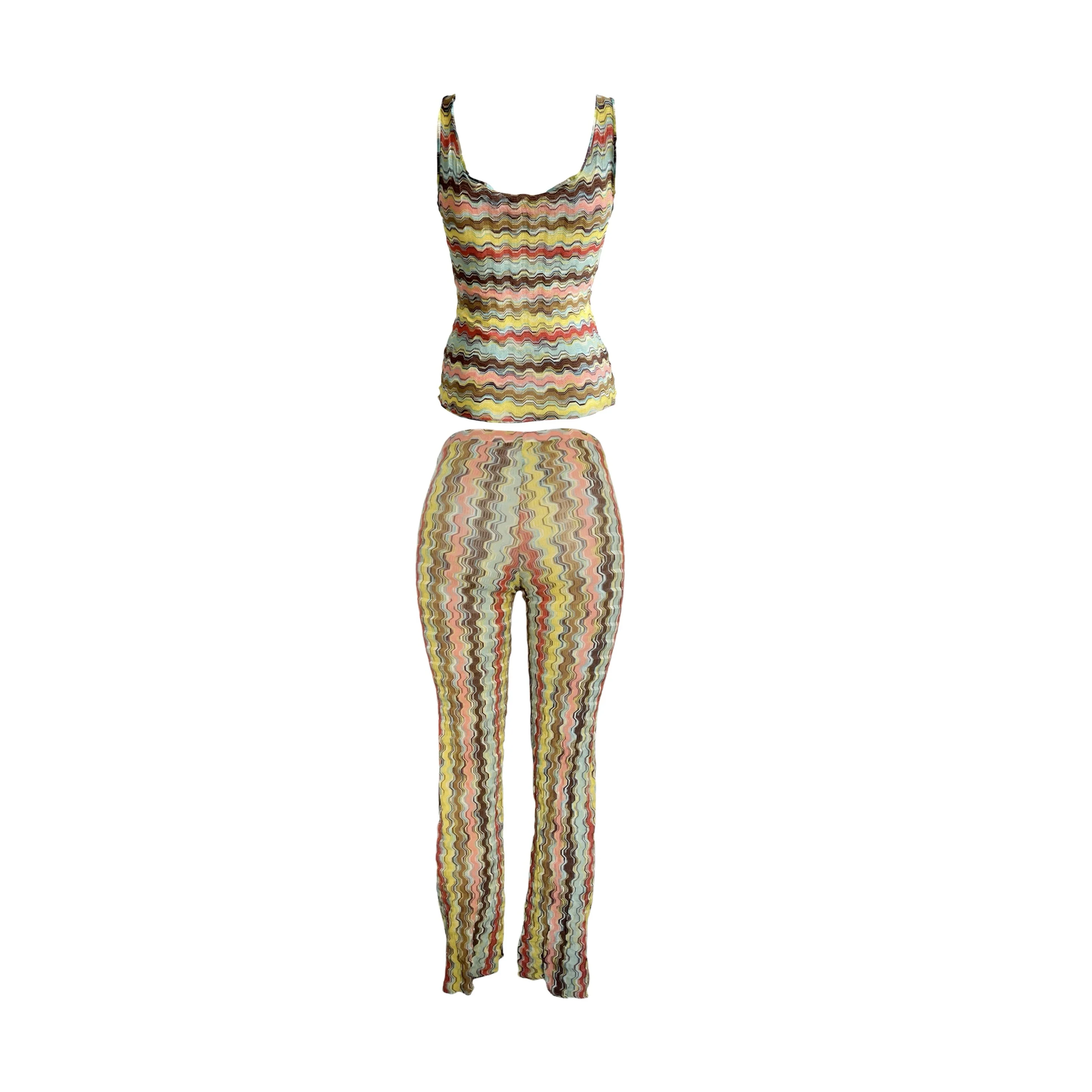 Missoni Multicolor Stripe Pant Set - Image 2