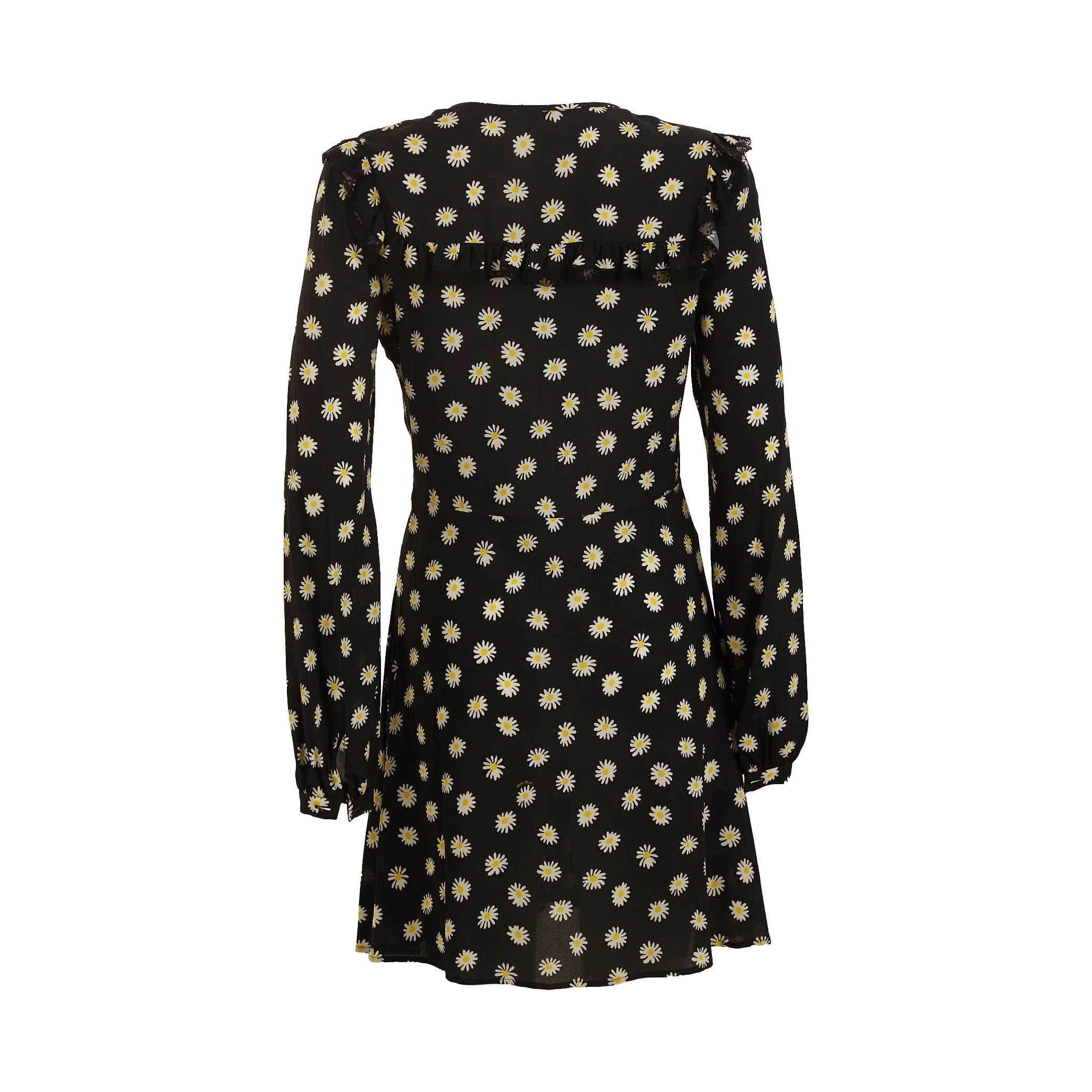 Miu Miu Black Flower Print Dress - Image 2