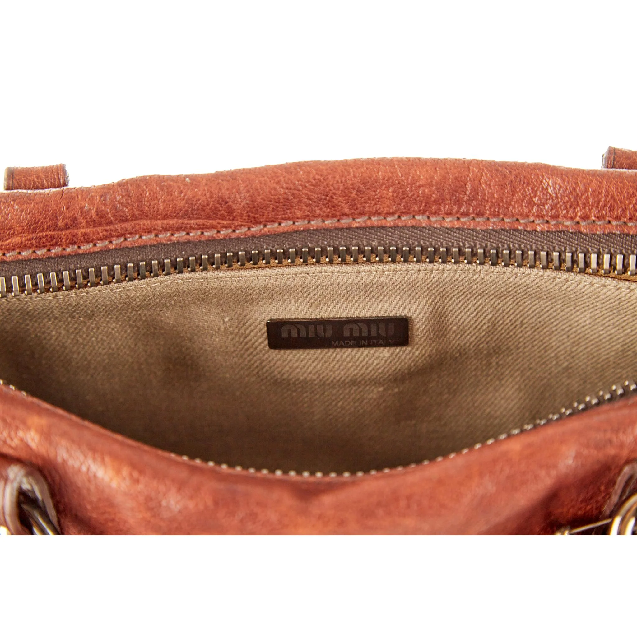Miu Miu Brown Butterfly Shoulder Bag - Image 4