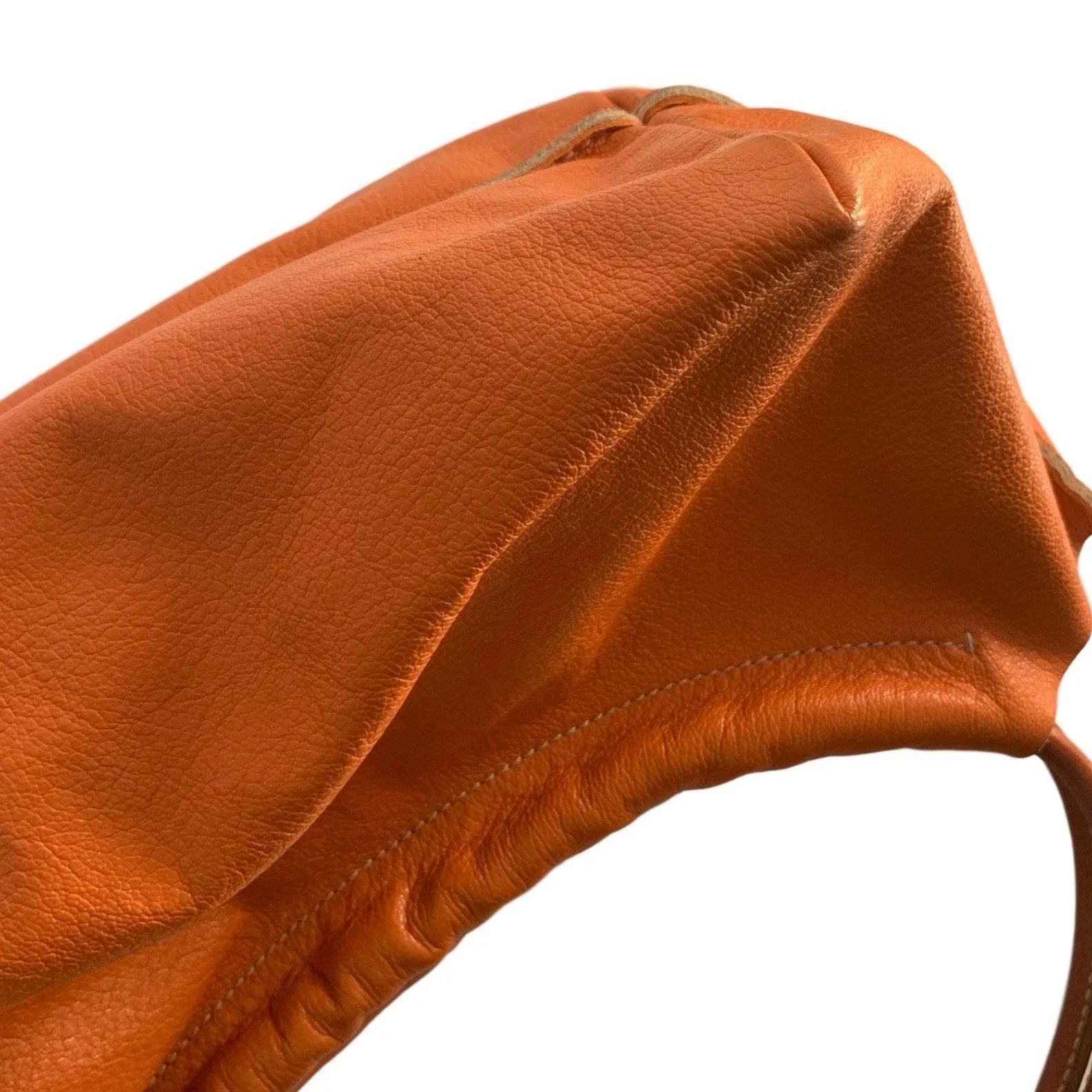 Miu Miu Orange Logo Leather Shoulder Bag - Image 3