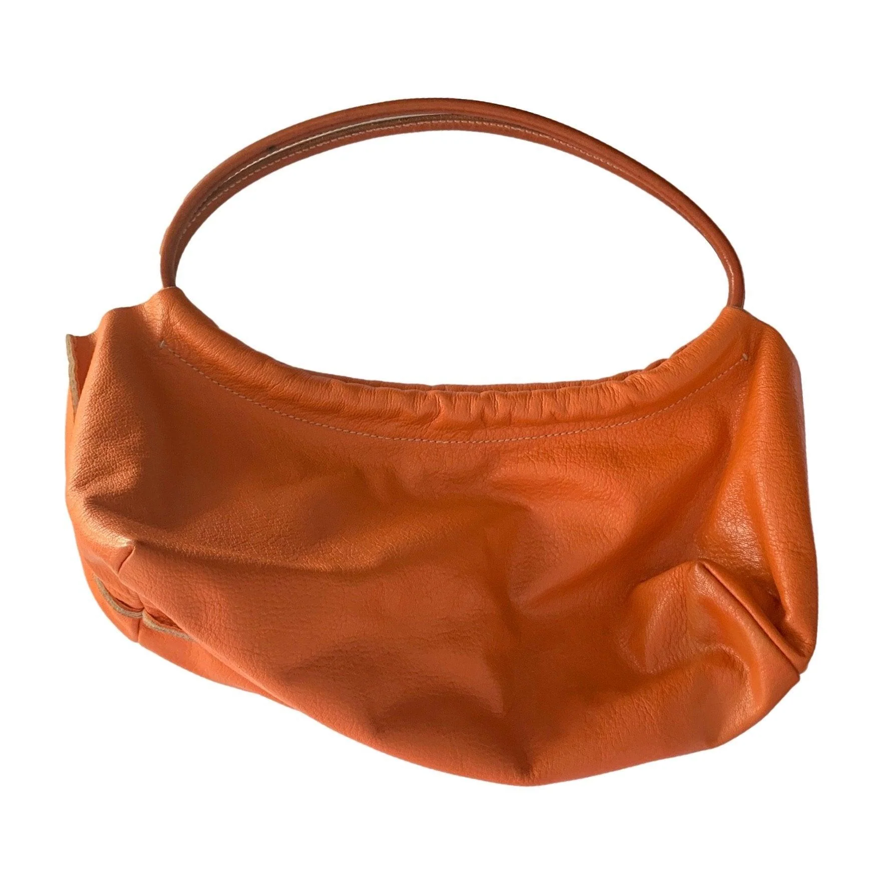 Miu Miu Orange Logo Leather Shoulder Bag - Image 4