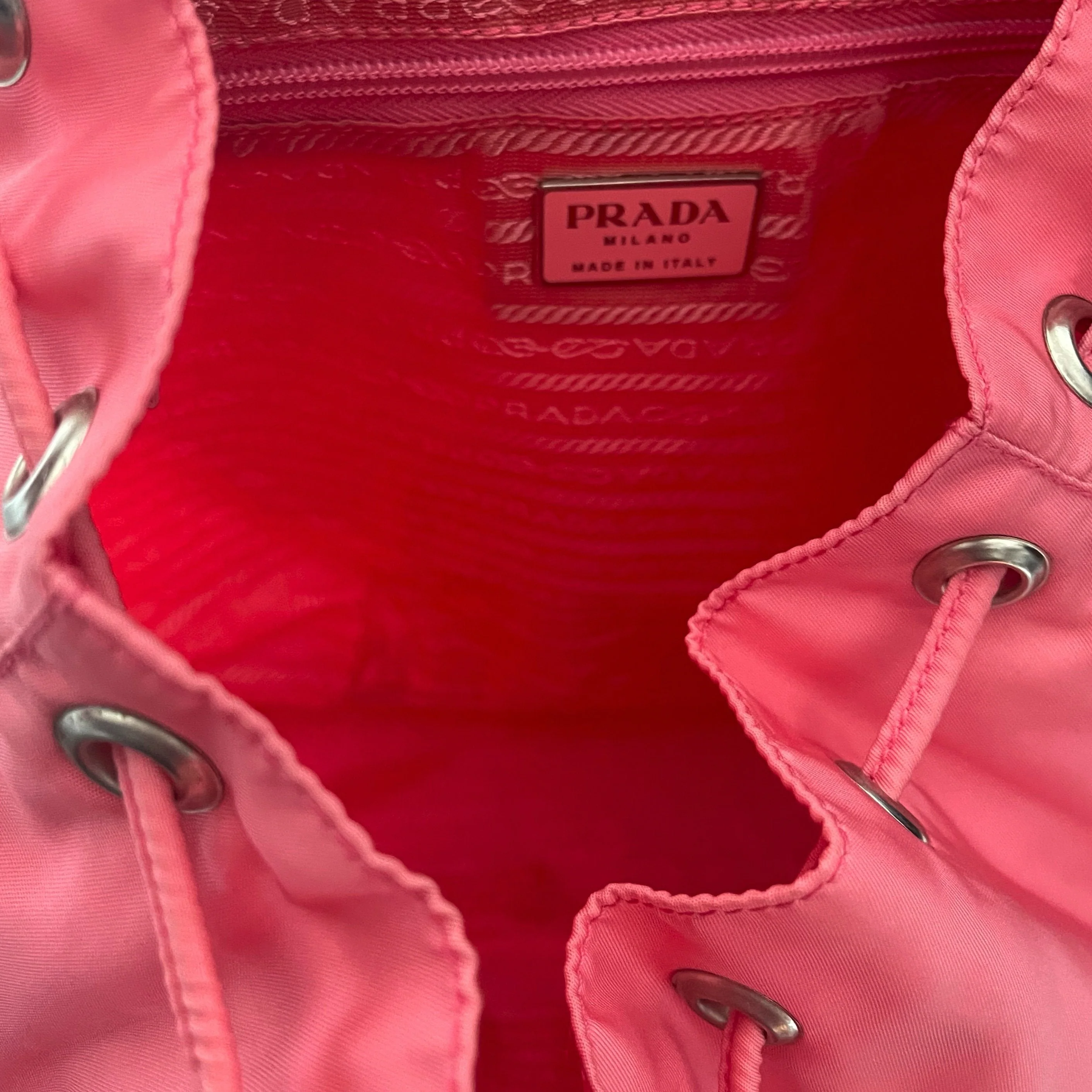 Prada Pink Nylon Backpack - Image 4