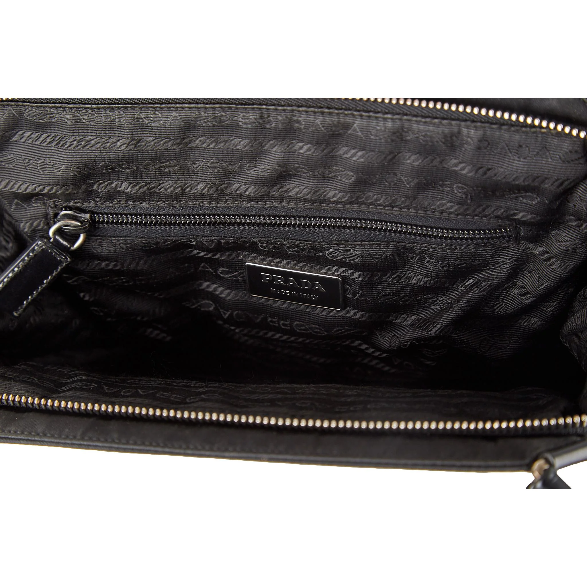 Prada Black Logo Nylon Top Handle Bag - Image 4
