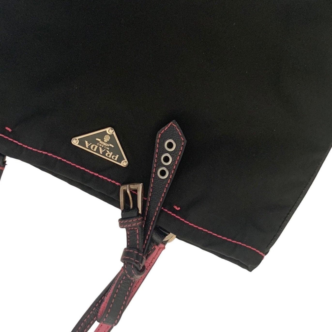 Prada Black Mini Nylon Shoulder Bag - Image 3