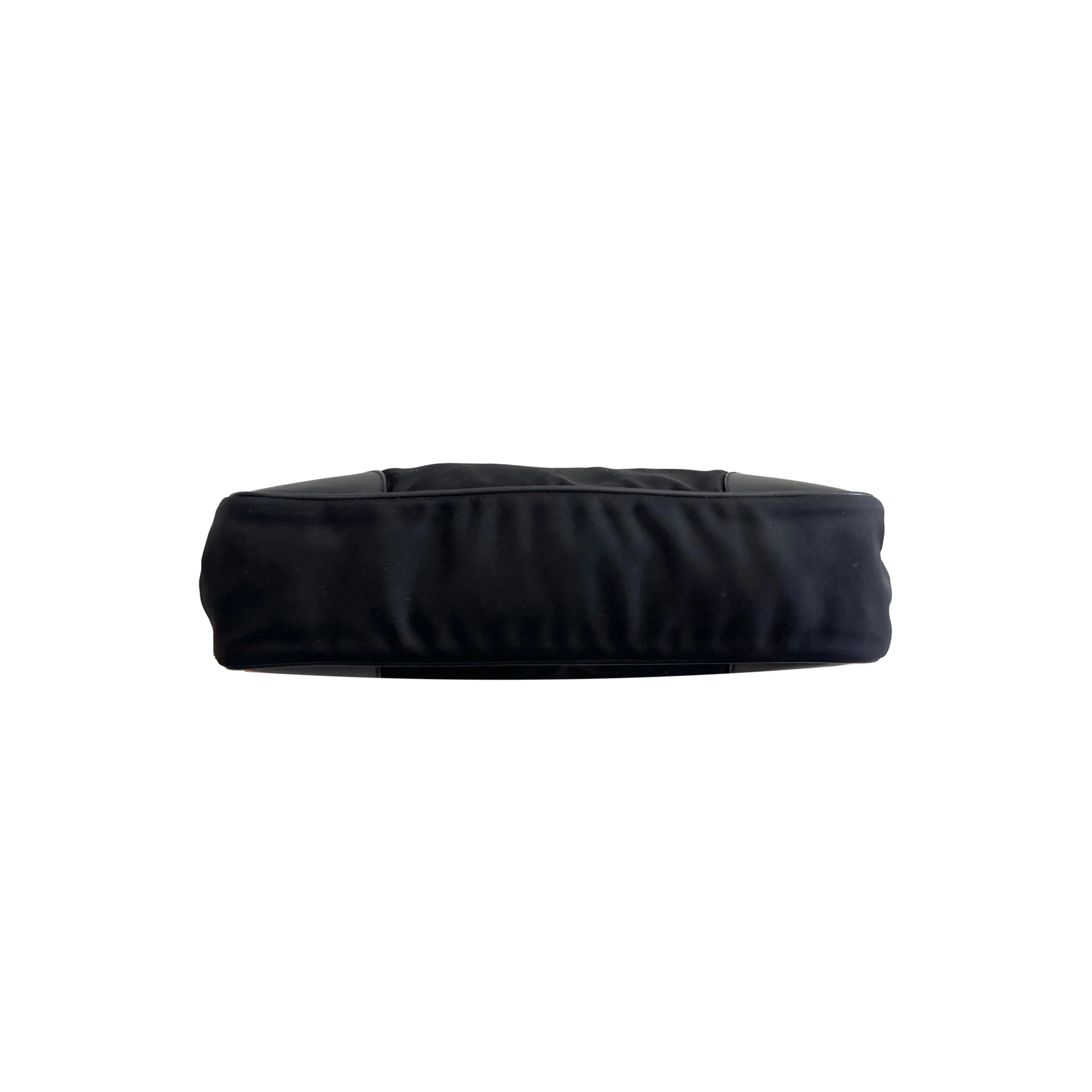 Prada Black Nylon Kiss Lock Shoulder Bag - Image 3